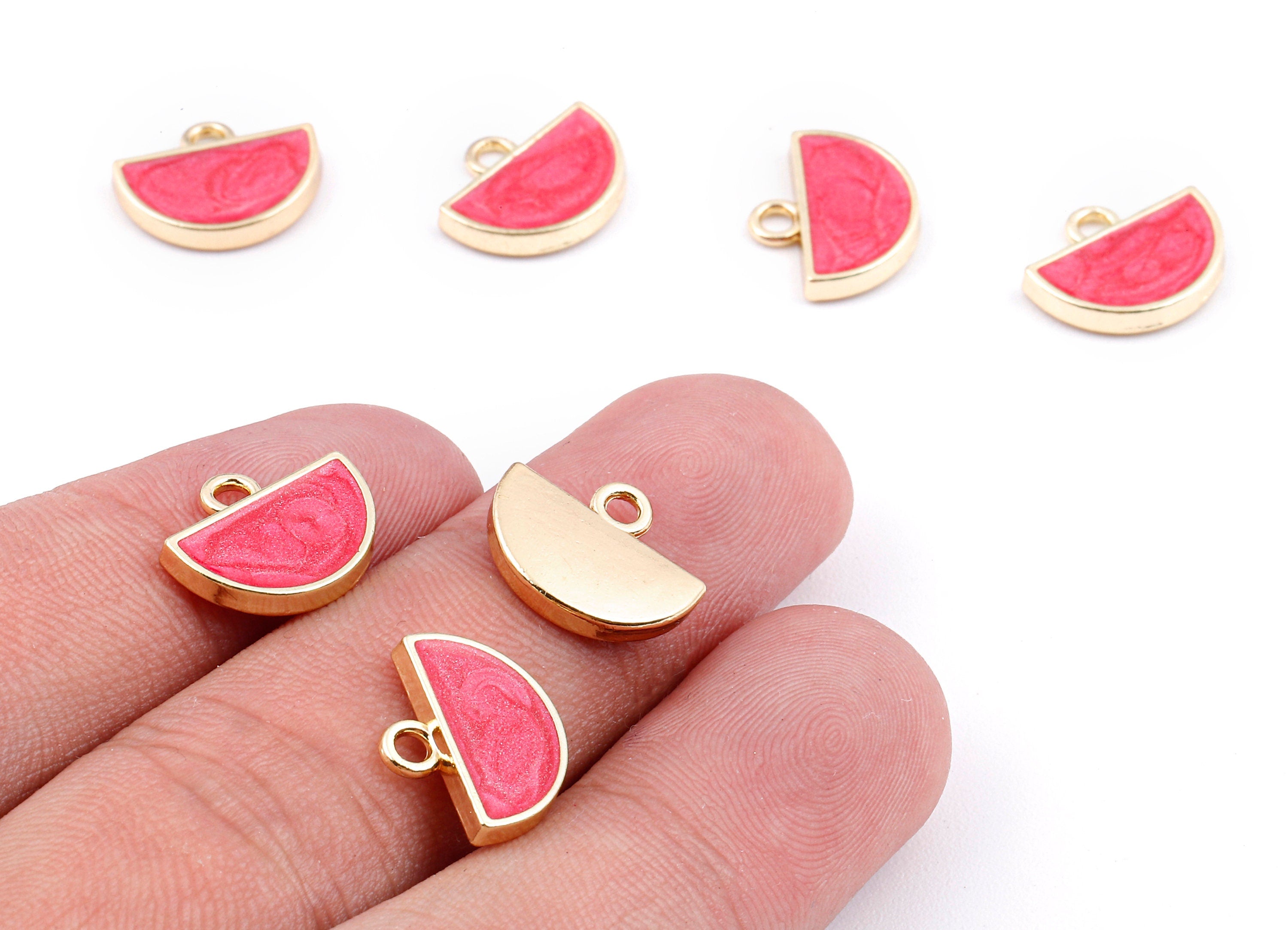 Alloy Half Moon Charms - Zinc Alloy Half Moon Earrings - Half Moon Enamel Pendant - Necklace Pendant - 13.73x11.16x2.08mm - ZZ1388 - DOMEDBAZAAR