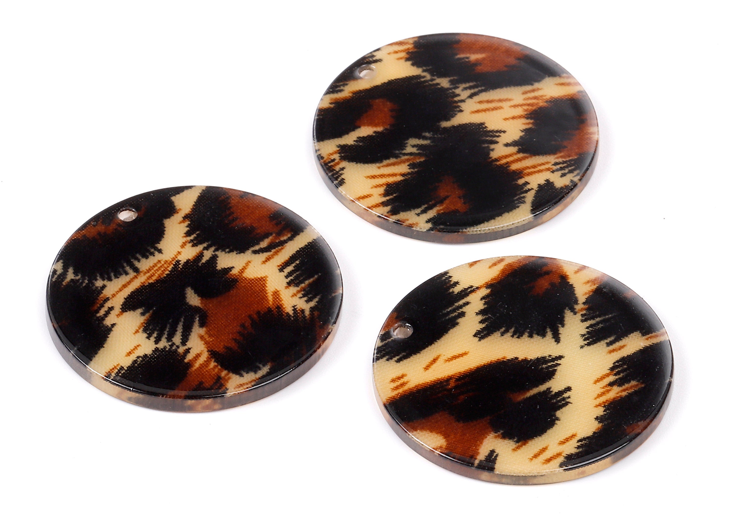 Acrylic Round Charms - Round Earring and Pendant - Earring Findings - Jewelry Supplies - Color Code: A129 - 30.77x30.77x2.11mm - AC1427-A129 - DOMEDBAZAAR
