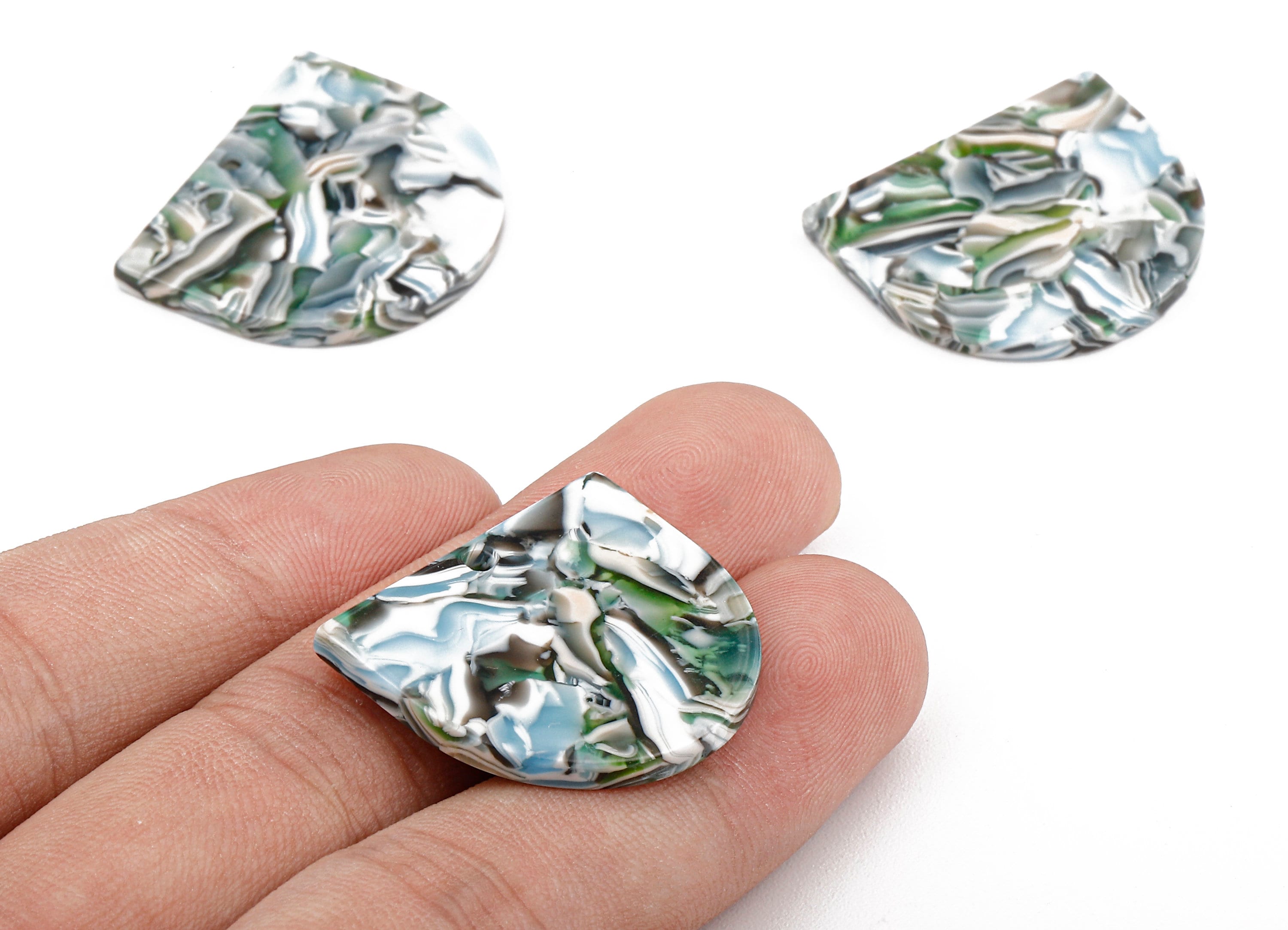 Acetate D Charms - D Earrings and Pendant - Earring Findings - Jewelry Supplies - Color Code : A205 - 27.83x24.65x2.64mm - AC1322-A205 - DOMEDBAZAAR