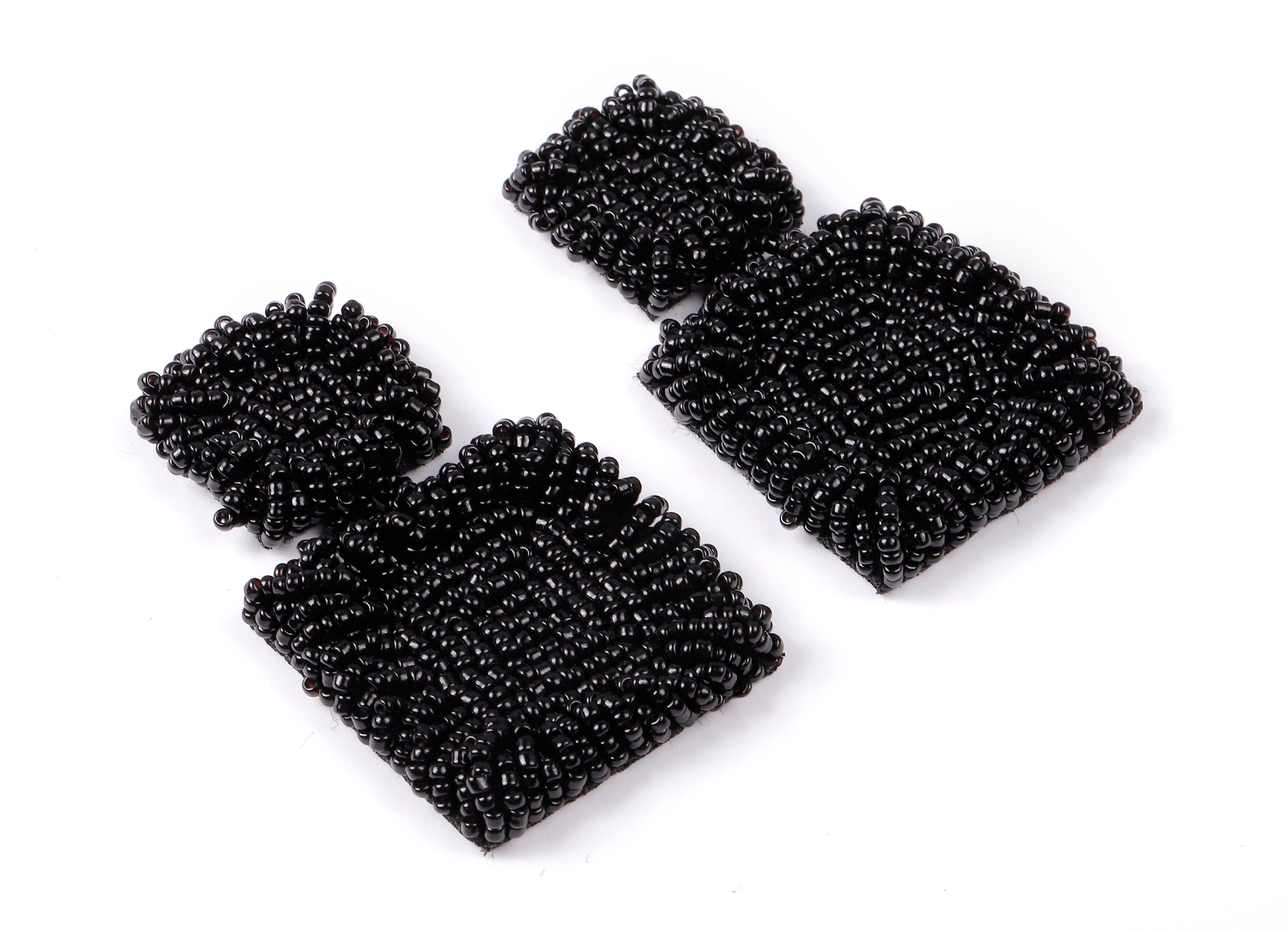 Beaded Square Earring Charms - Japanese Beads - Handmade Beaded Pendant - Earring Accessories - Jewelry Supplies -72x40x7.5mm - TH1057B - DOMEDBAZAAR
