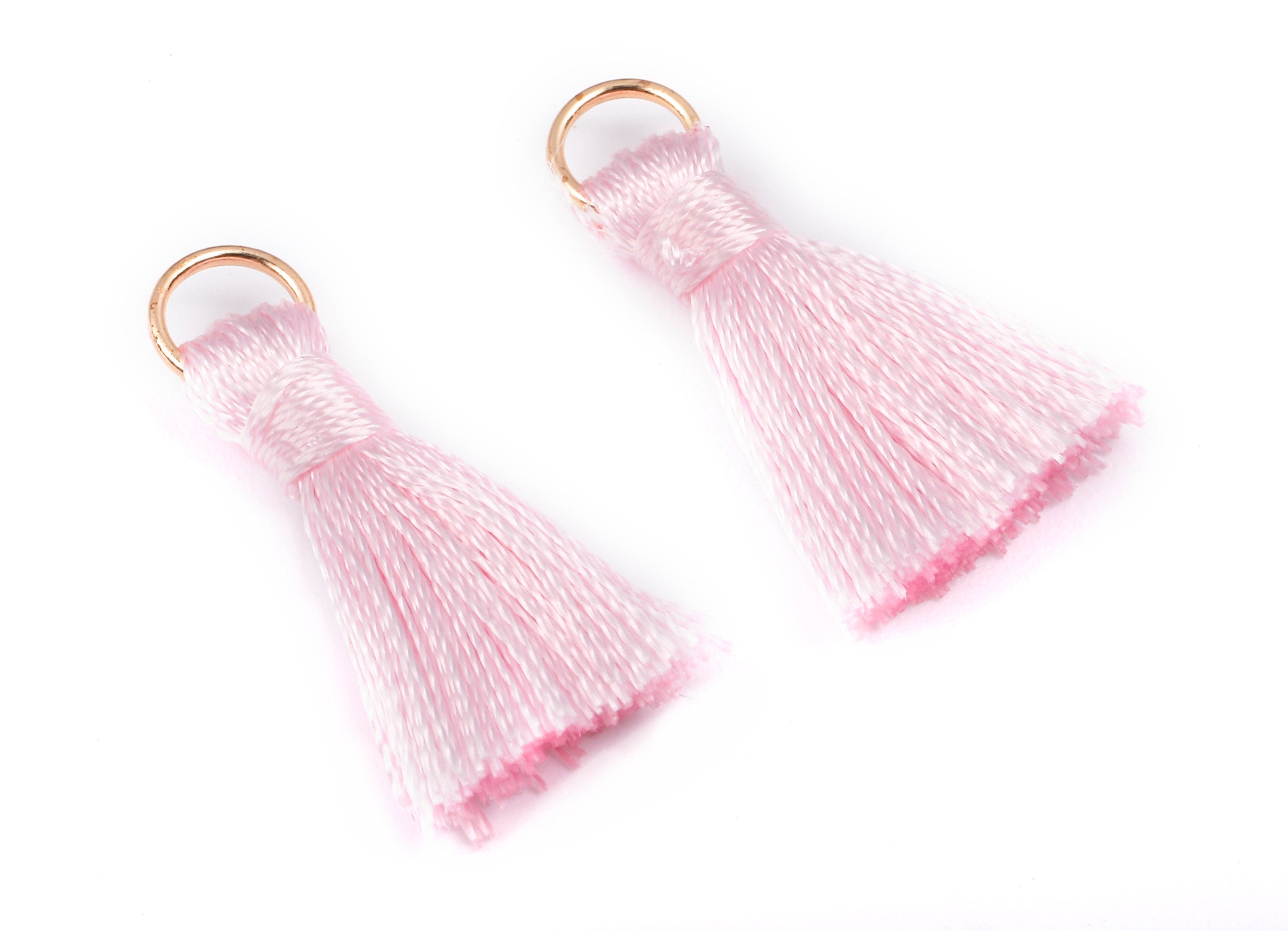 Silky Tassels with Loop Charms - Silky Tassels Earring and Pendant - Tassels with Iron Jump Ring - Boho Earrings - 24.06x5.92x3.4mm - TS1018 - DOMEDBAZAAR