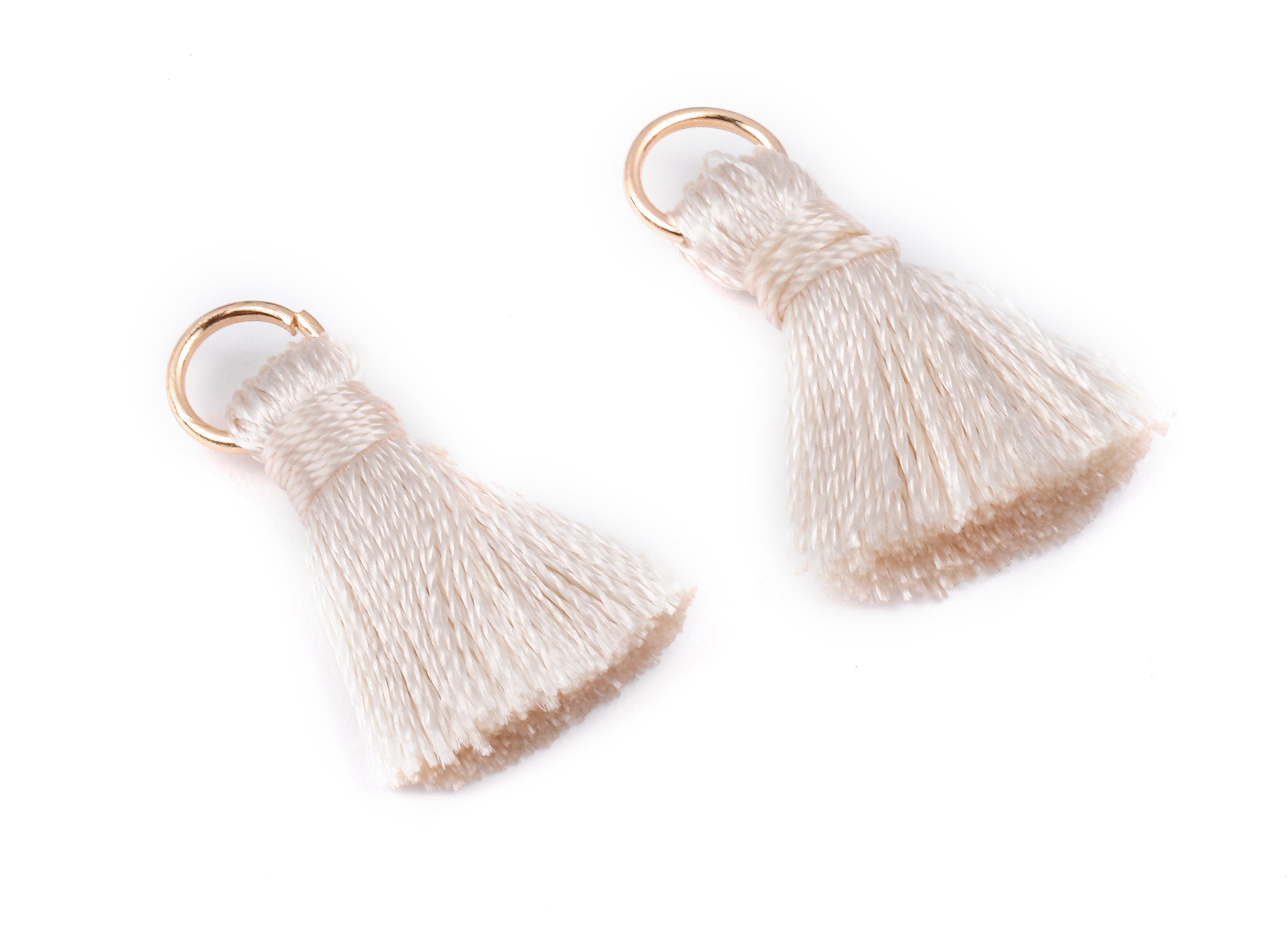 Silky Tassels with Loop Charms - Silky Tassels Earring and Pendant - Tassels with Iron Jump Ring - Boho Earrings - 24.06x5.92x3.4mm - TS1024 - DOMEDBAZAAR