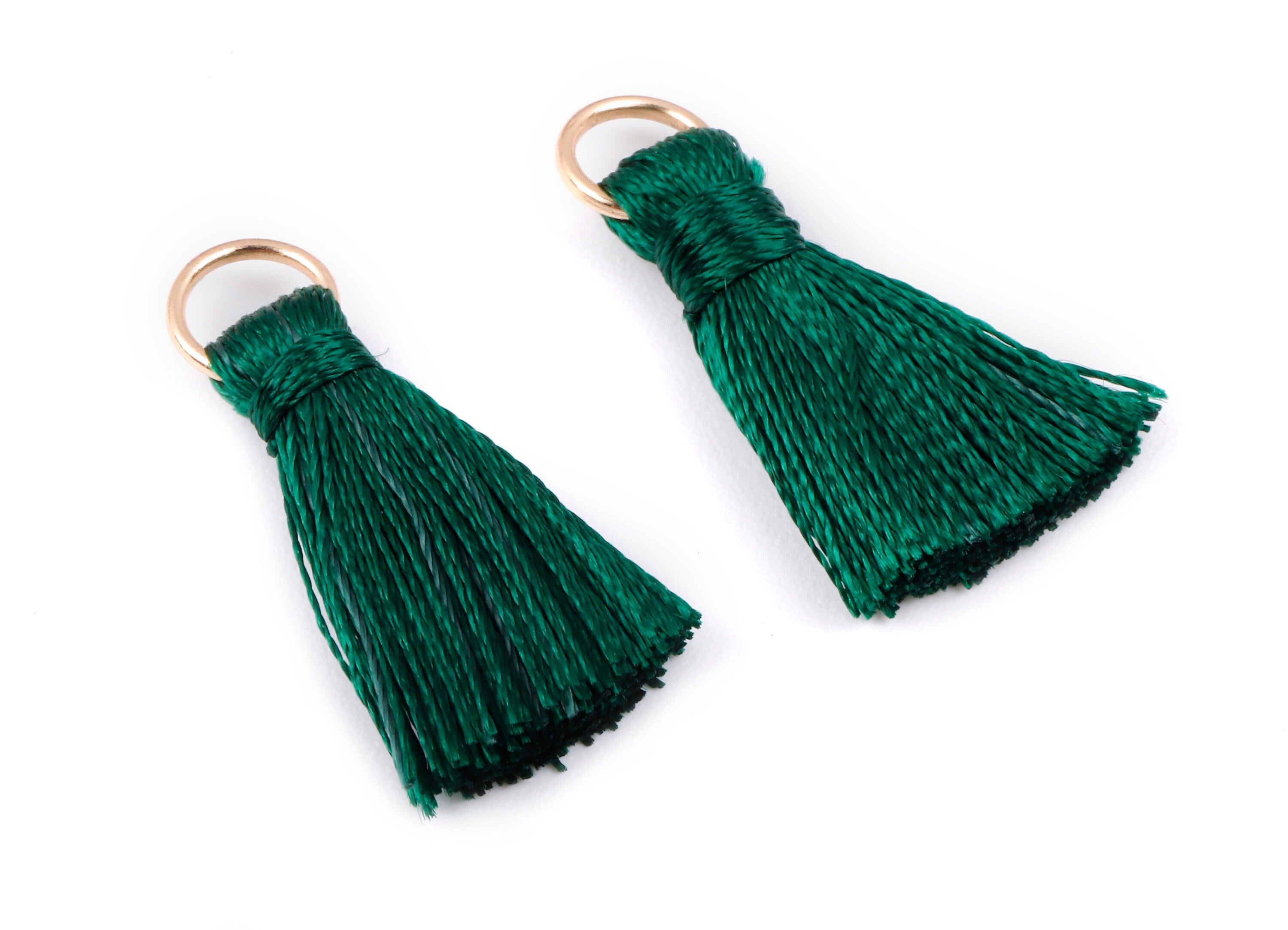 Silky Tassels with Loop Charms - Silky Tassels Earring and Pendant - Tassels with Iron Jump Ring - Boho Earrings - 24.06x5.92x3.4mm - TS1029 - DOMEDBAZAAR
