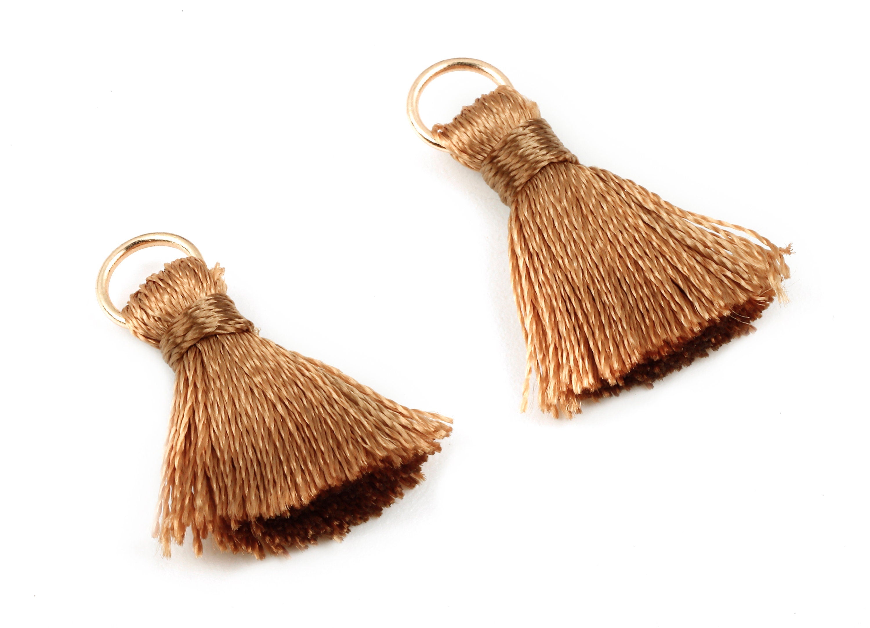 Silky Tassels with Loop Charms - Silky Tassels Earring and Pendant - Tassels with Iron Jump Ring - Boho Earrings - 24.06x5.92x3.4mm - TS1032 - DOMEDBAZAAR