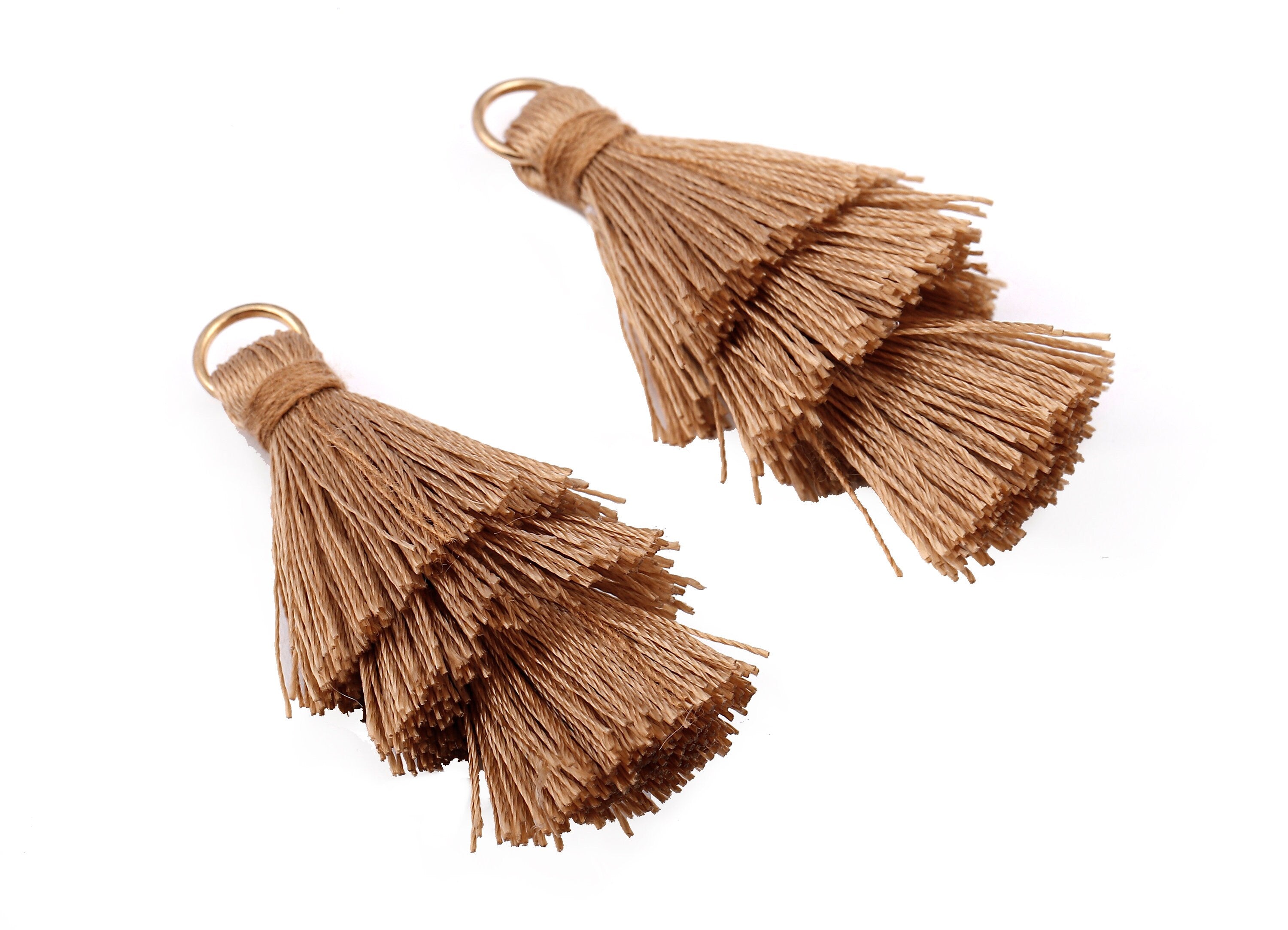 3 Layers Tassel Charms - Tiered Tassel Earrings - Tassels with Iron Jump Ring - Tassels for Earrings and Key Chain - 72.27x13.7mm - TS1051 - DOMEDBAZAAR