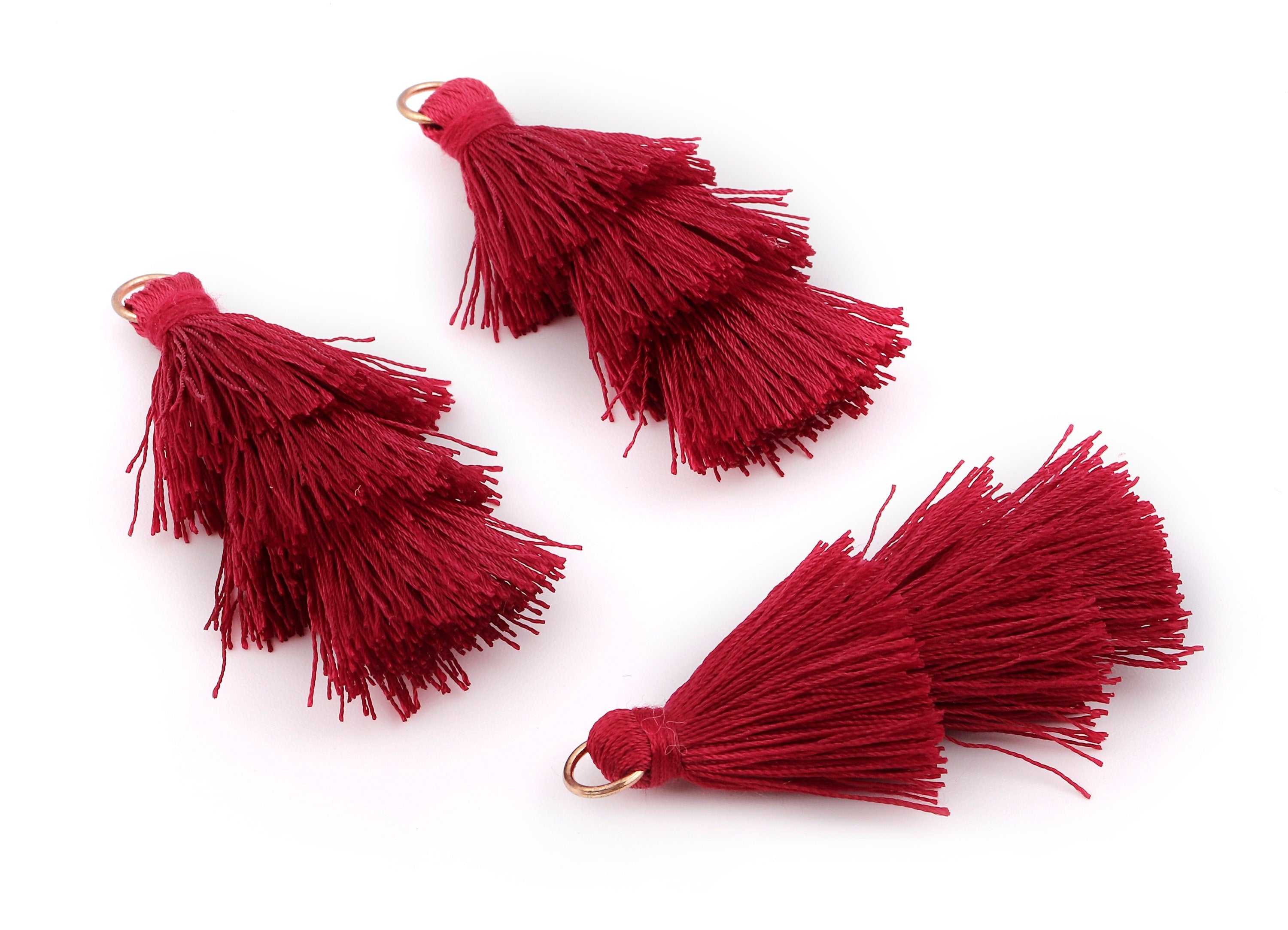 3 Layers Tassel Charms - Tiered Tassel Earrings - Tassels with Iron Jump Ring - Tassels for Earrings and Key Chain - 72.27x13.7mm - TS1054 - DOMEDBAZAAR