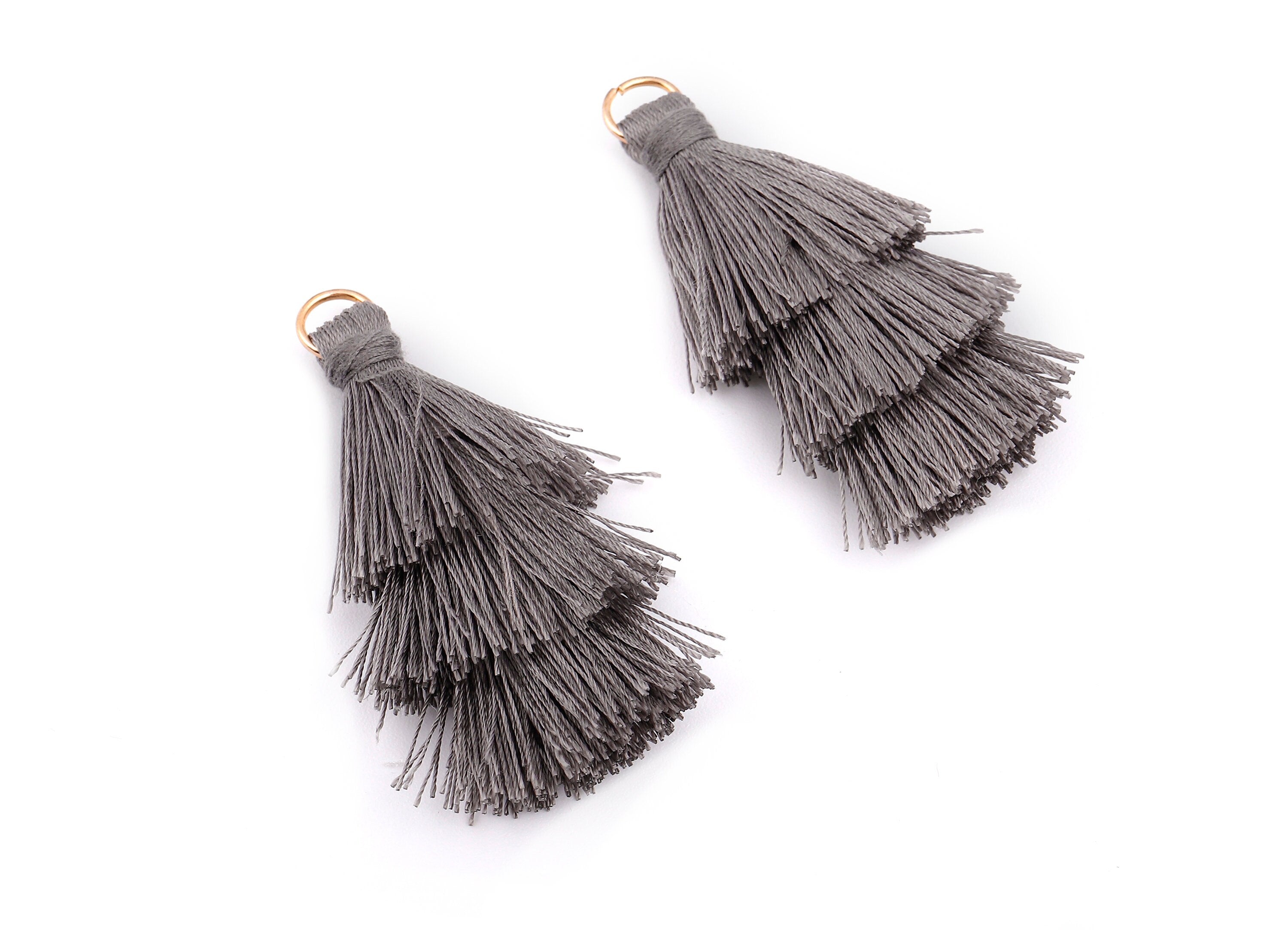 3 Layers Tassel Charms - Tiered Tassel Earrings - Tassels with Iron Jump Ring - Tassels for Earrings and Key Chain - 72.27x13.7mm - TS1056 - DOMEDBAZAAR