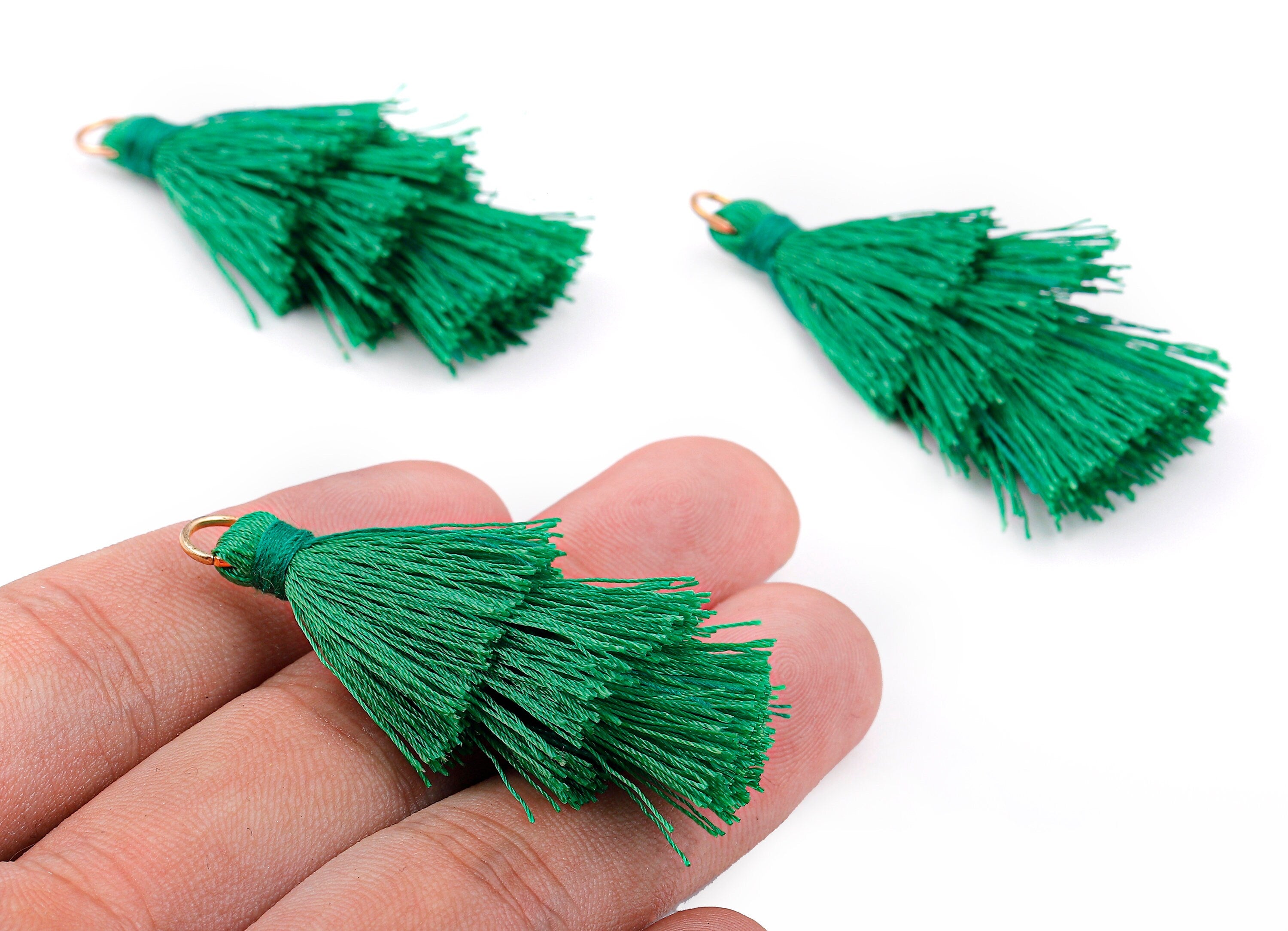 3 Layers Tassel Charms - Tiered Tassel Earrings - Tassels with Iron Jump Ring - Tassels for Earrings and Key Chain - 72.27x13.7mm - TS1059 - DOMEDBAZAAR