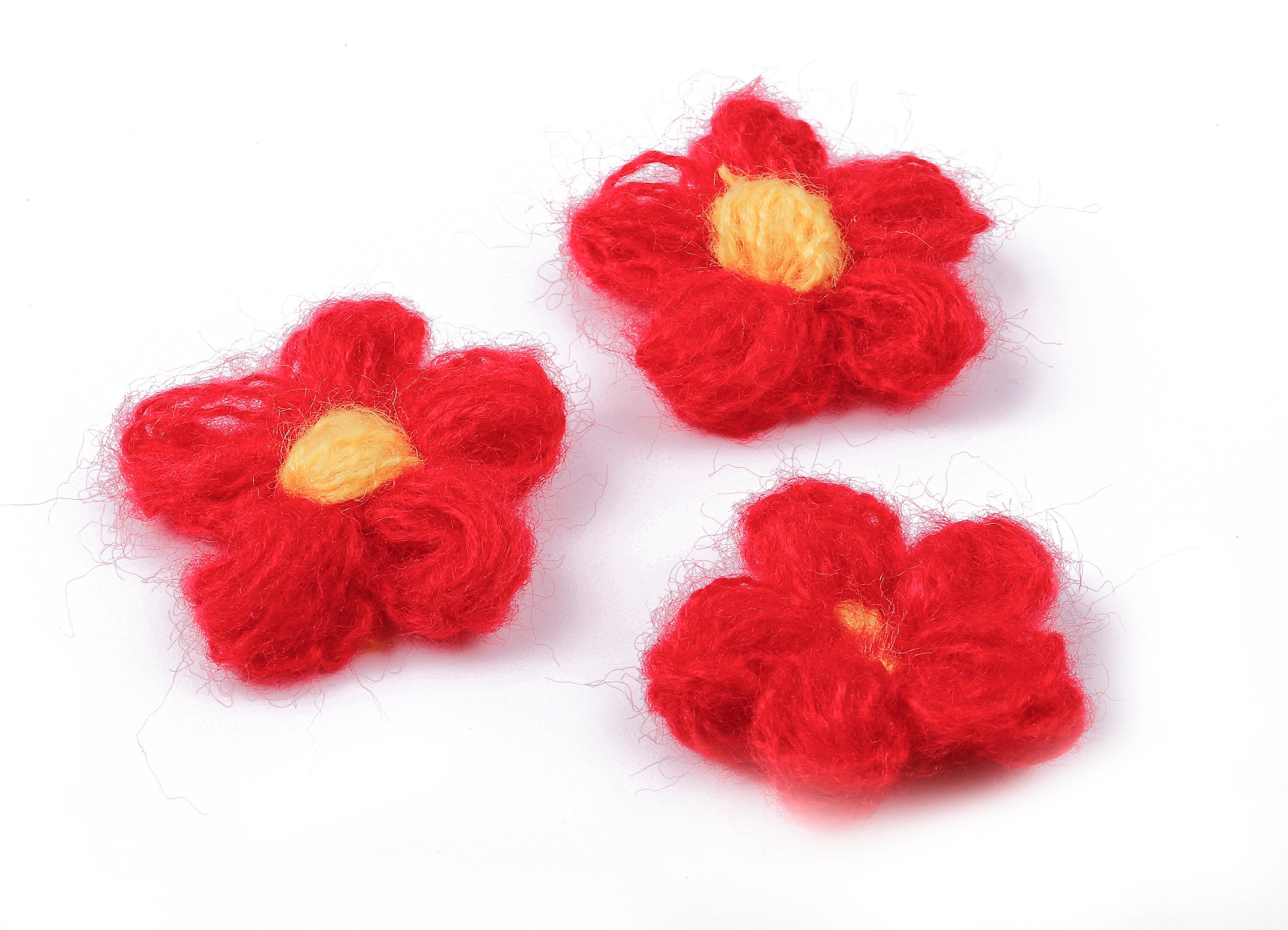 Crochet Flower Earrings - Knit Weaving Flower Earrings - Crochet Flower Pendant - Handmade Flower Earrings - 40.29x40.29x3.99mm - TS1081B - DOMEDBAZAAR