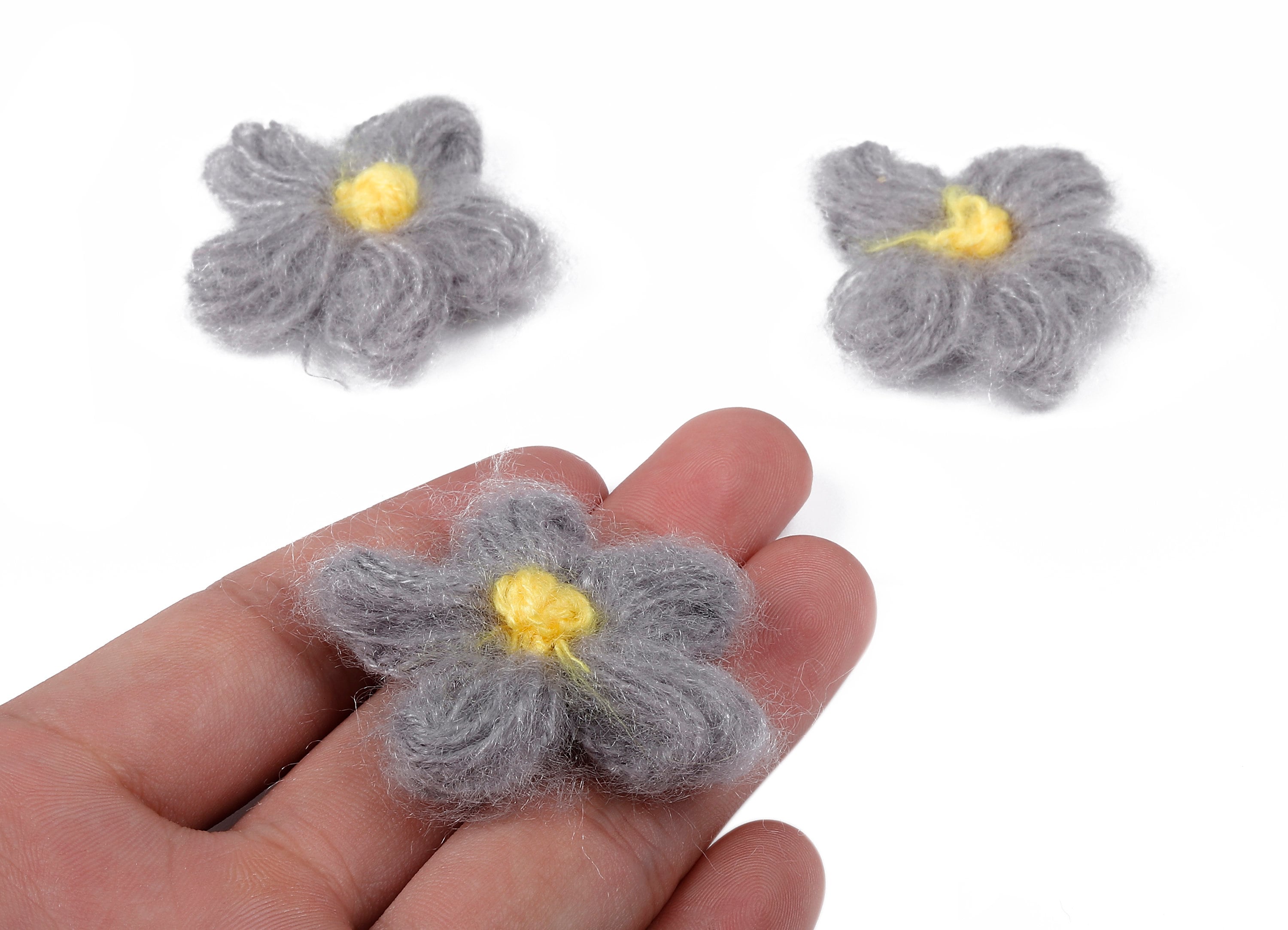 Crochet Flower Earrings - Knit Weaving Flower Earrings - Crochet Flower Pendant - Handmade Flower Earrings - 40.29x40.29x3.99mm - TS1081D - DOMEDBAZAAR