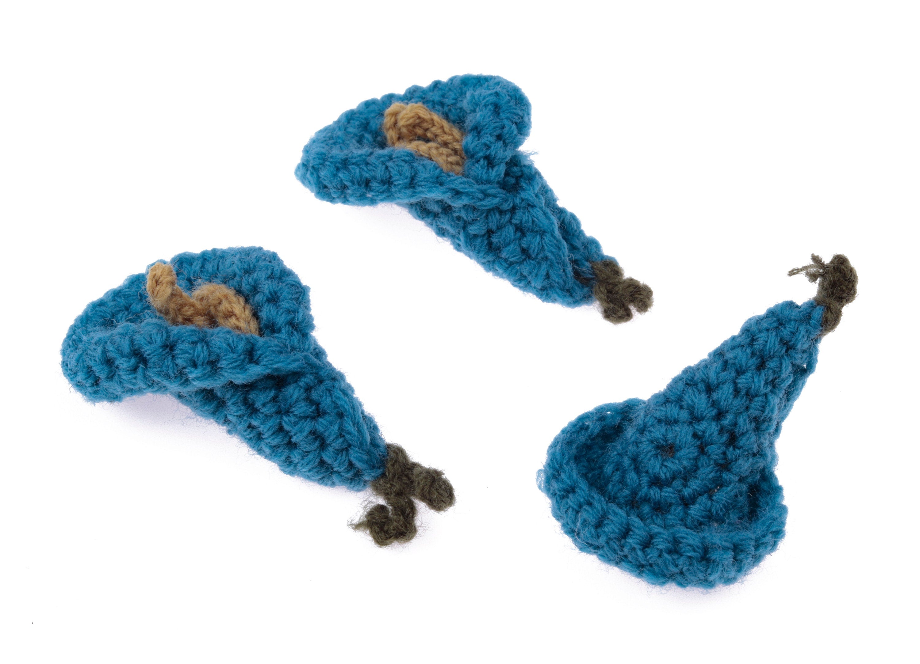 Crochet Flower Earrings - Crochet Leaf Earrings - Crochet Flower Pendant - Handmade Flower Earrings - 66.31x36.98x7.81mm - TS1074B - DOMEDBAZAAR