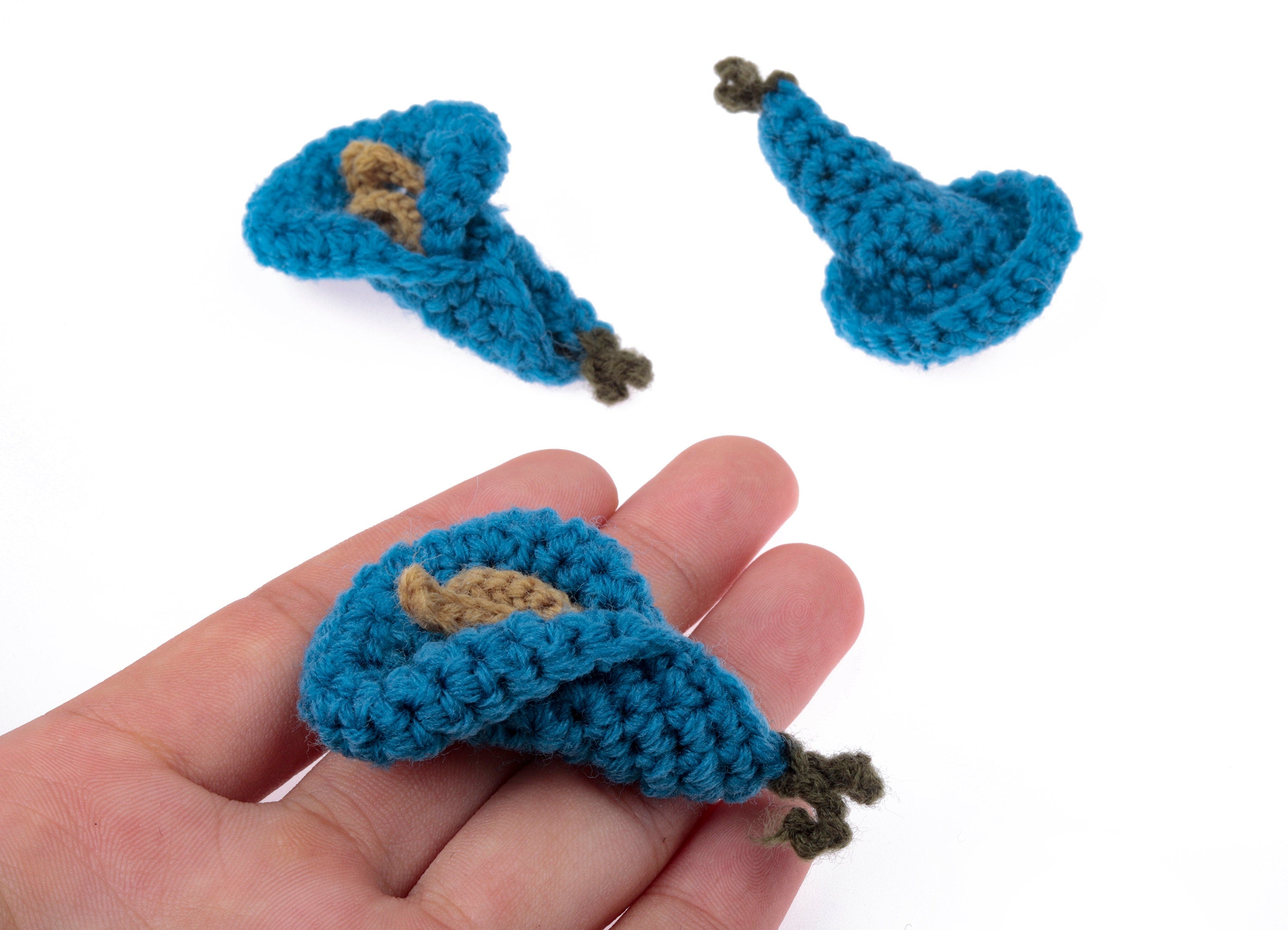 Crochet Flower Earrings - Crochet Leaf Earrings - Crochet Flower Pendant - Handmade Flower Earrings - 66.31x36.98x7.81mm - TS1074B - DOMEDBAZAAR