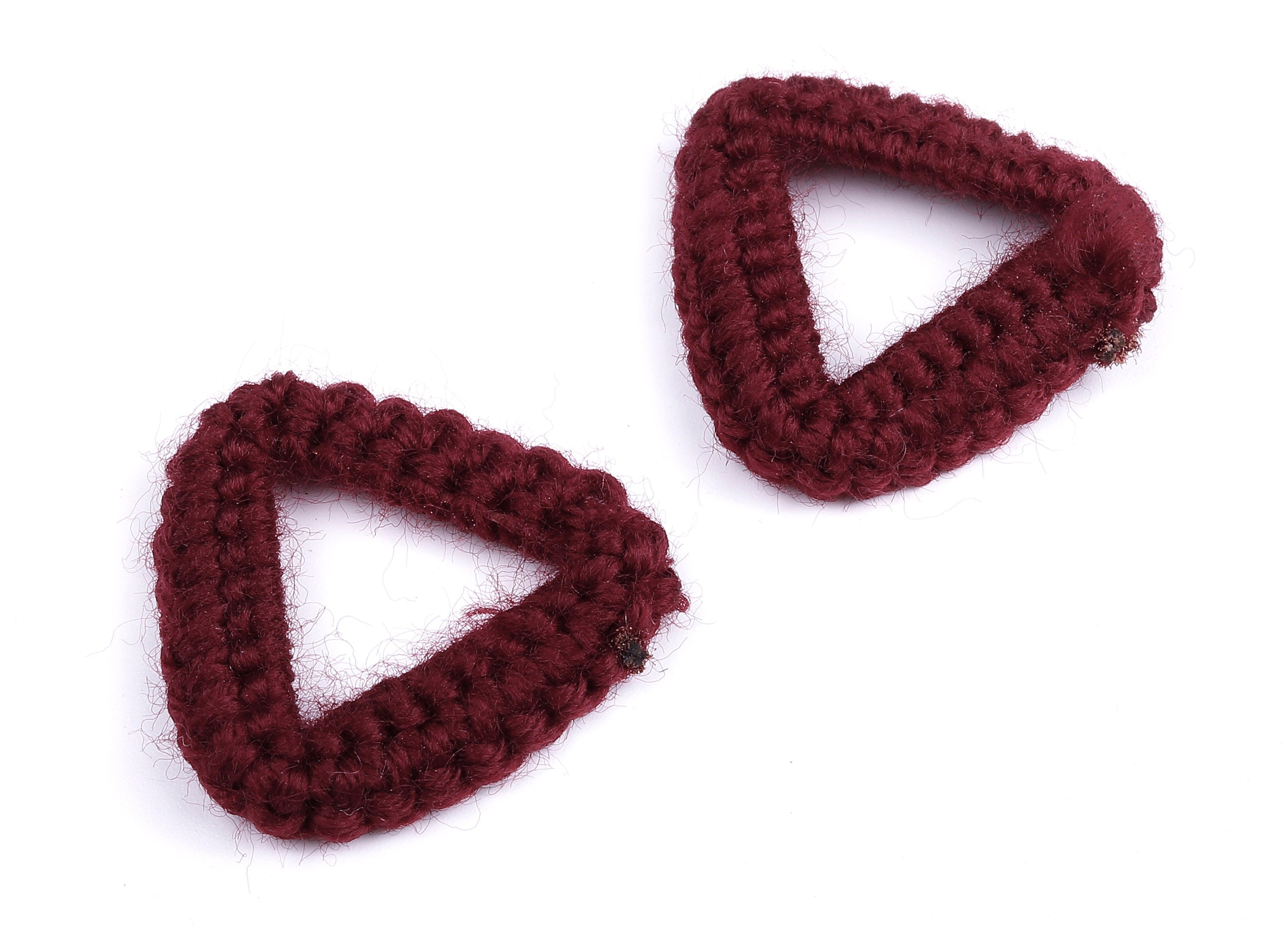 Crochet Triangle Earrings - Crochet Earrings and Pendant - Handmade Triangle Earrings - 37.17x37.17x3.27mm - TS1080 - DOMEDBAZAAR