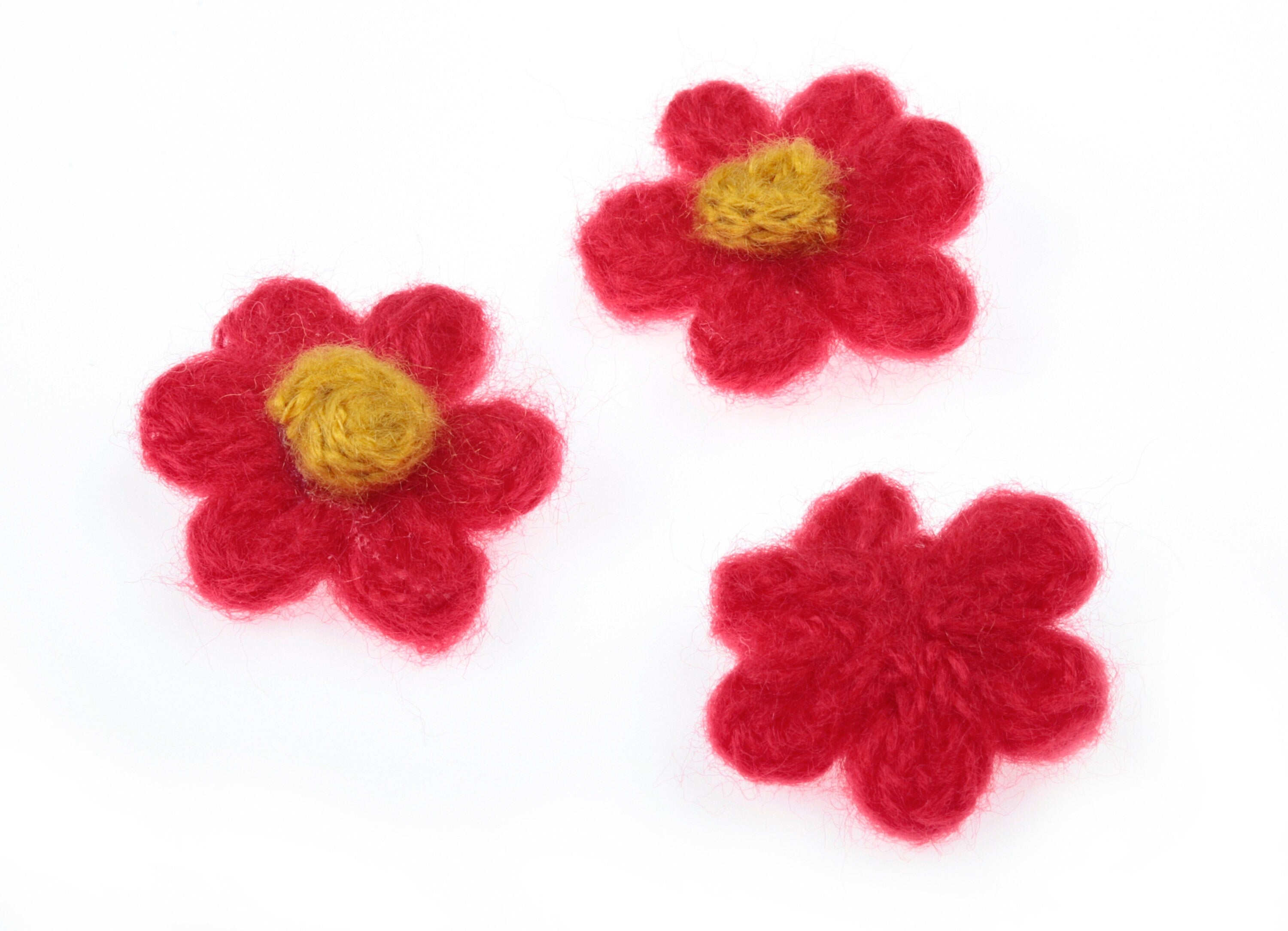 Crochet Flower Earrings - Knit Weaving Flower Earrings - Crochet Flower Pendant - Handmade Flower Earrings - 32.33x32.33x9.91mm - TS1082B - DOMEDBAZAAR