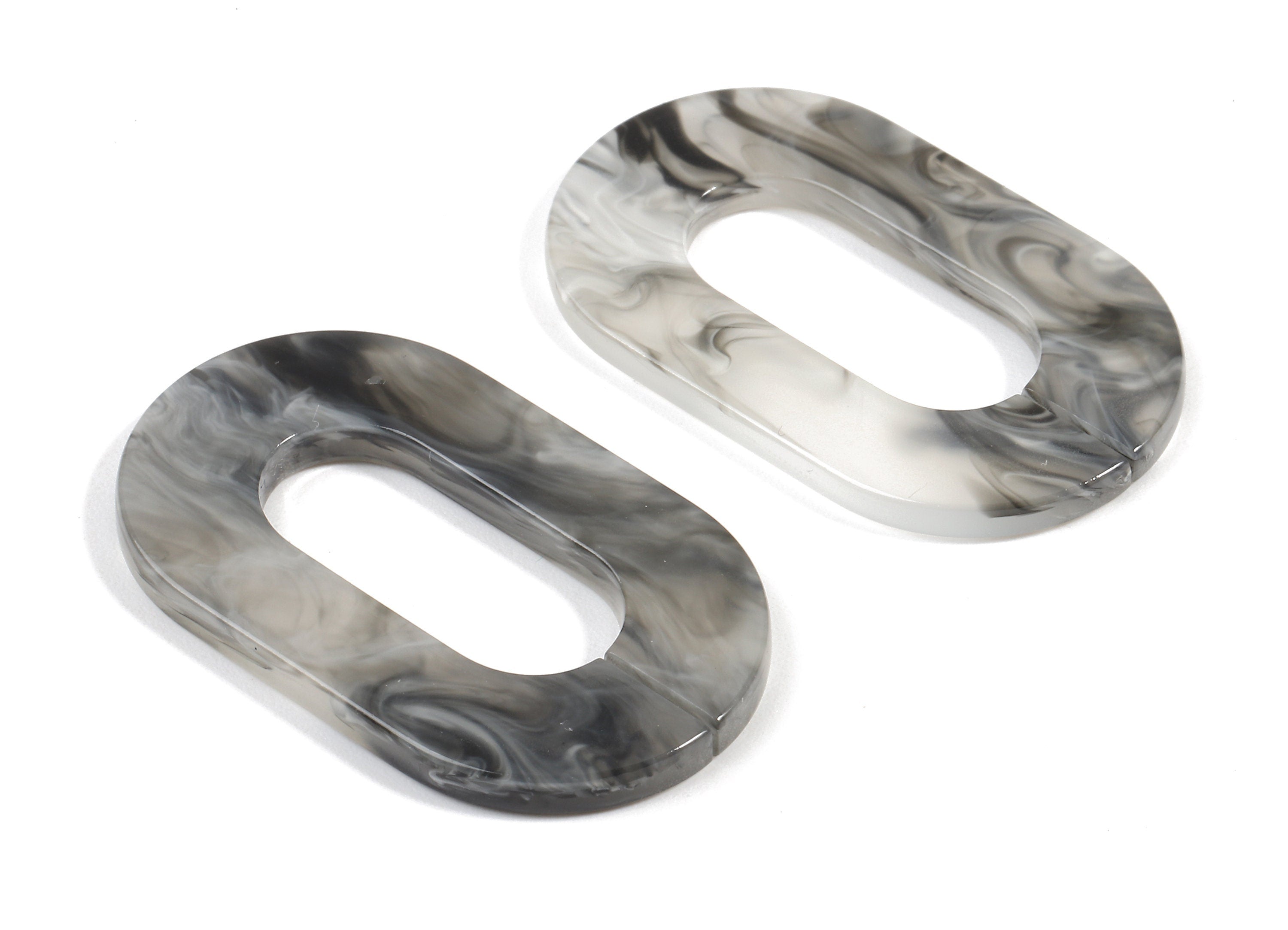 Acetate Oval Charms - Laser Cut Open Oval Flat Cable Chain - Acetate Oval Connectors - Color Code: A231 - 32.52x19.75x2.66mm - AC1148-A231 - DOMEDBAZAAR