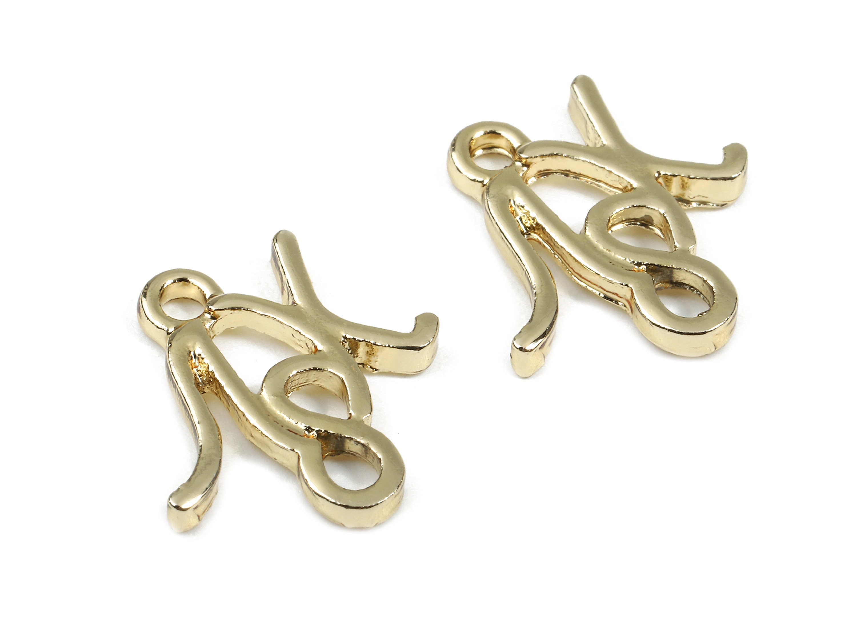 Alloy Charms - Zinc Alloy Earrings - Alloy Pendant - Gold Tone Plated - 15.98x15.7x1.69mm - ZZ1474 - DOMEDBAZAAR