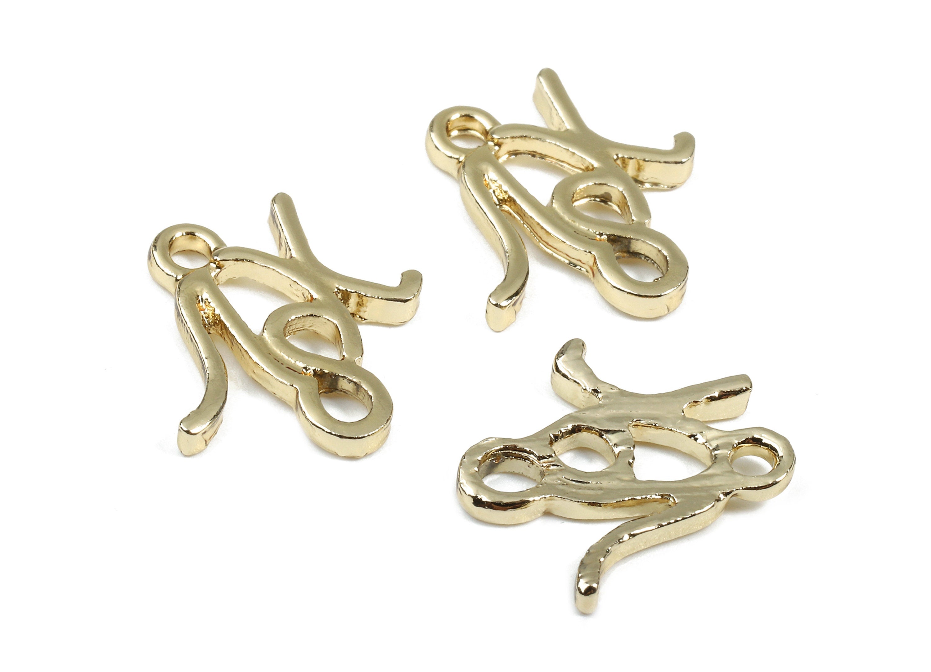Alloy Charms - Zinc Alloy Earrings - Alloy Pendant - Gold Tone Plated - 15.98x15.7x1.69mm - ZZ1474 - DOMEDBAZAAR