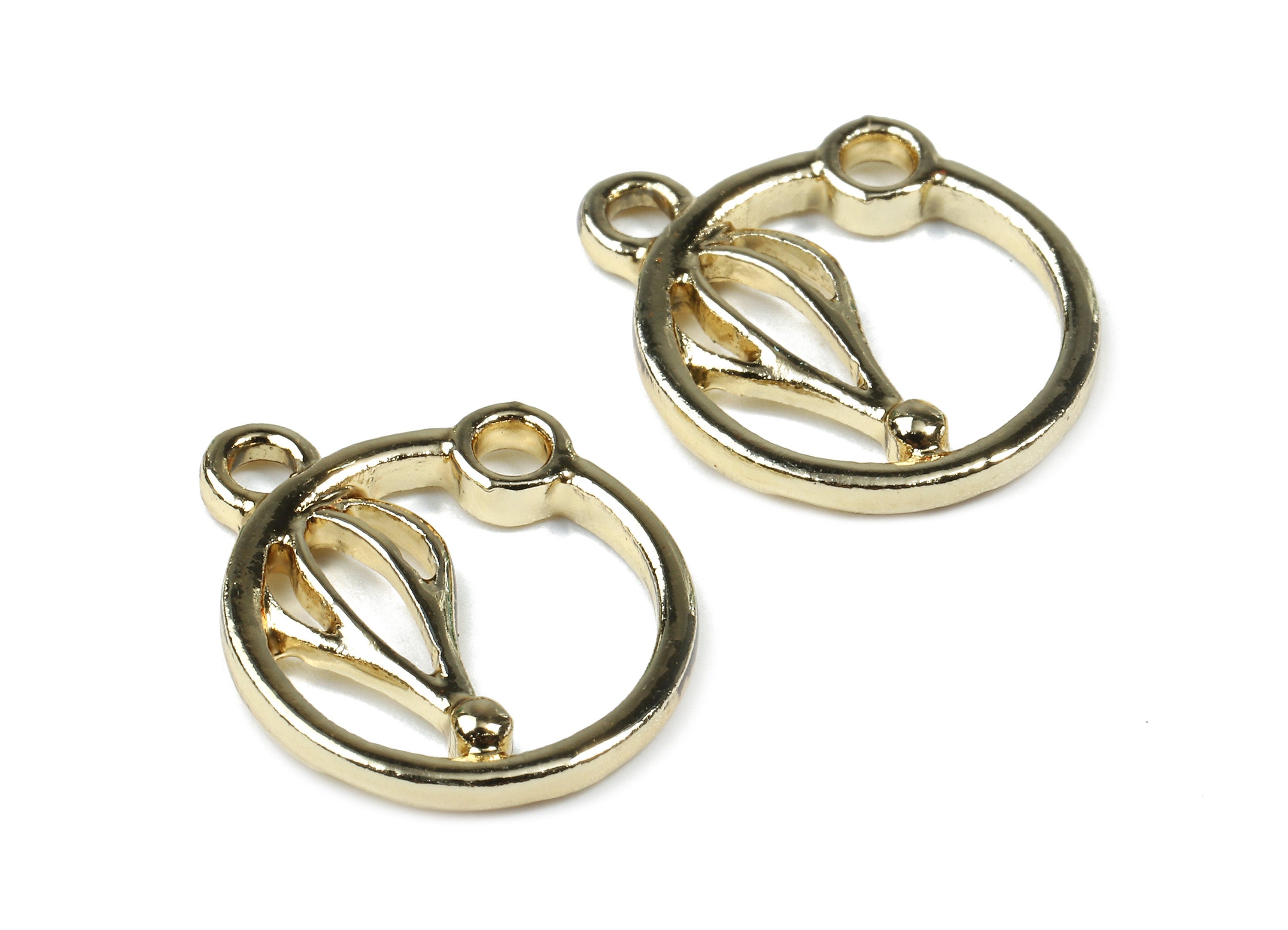 Alloy Balloon Charms - Zinc Alloy Balloon Earring - Alloy Circle Pendant - Gold Tone Plated - 17.55x14.44x2.01mm - ZZ1482 - DOMEDBAZAAR