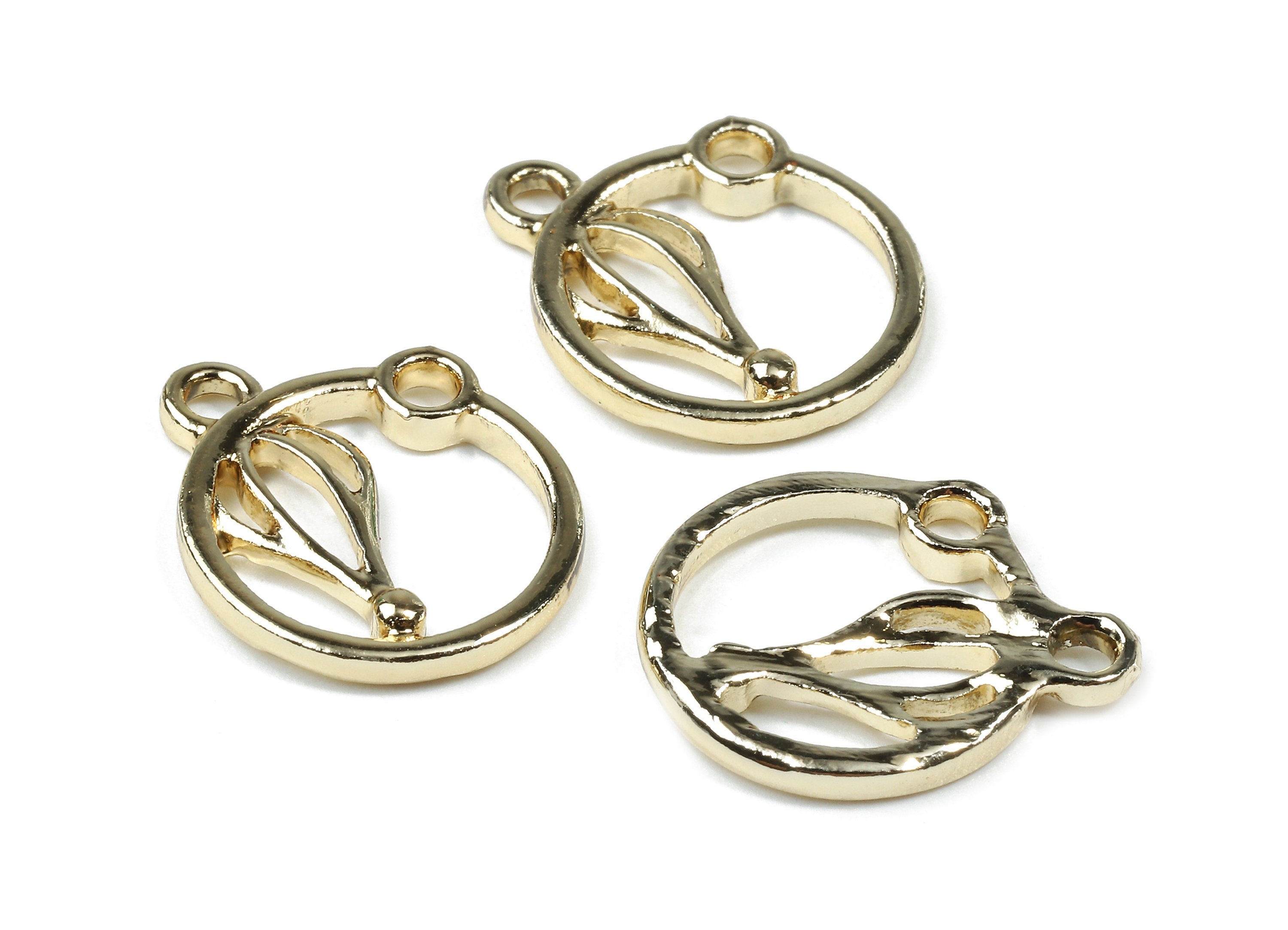 Alloy Balloon Charms - Zinc Alloy Balloon Earring - Alloy Circle Pendant - Gold Tone Plated - 17.55x14.44x2.01mm - ZZ1482 - DOMEDBAZAAR