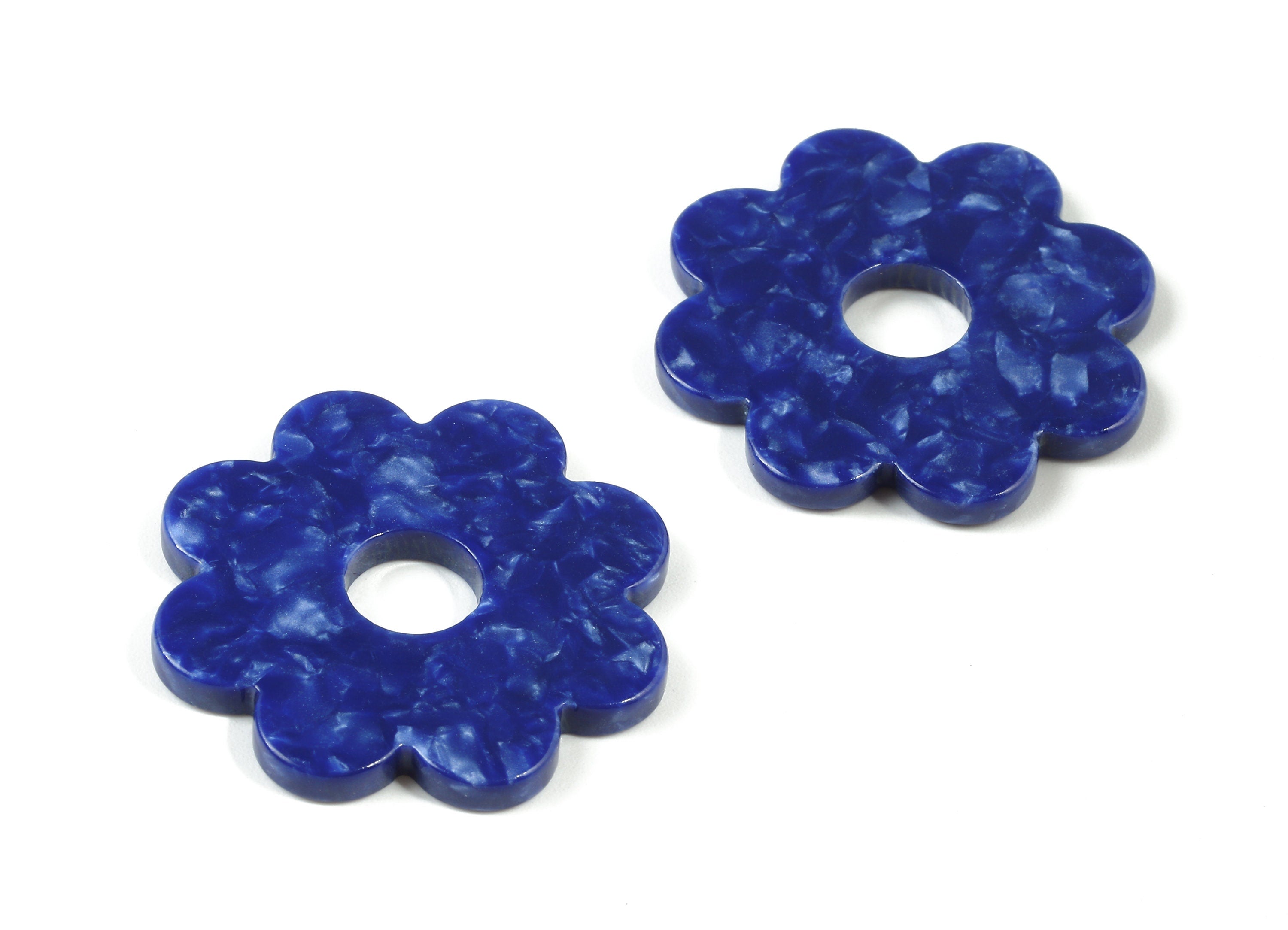 Acetate Flower Charms - Flower Earrings and Pendant - Earring Findings - Jewelry Supplys - Color Code: A408 - 28.8x28.8x2.61mm - AC1753-A408 - DOMEDBAZAAR