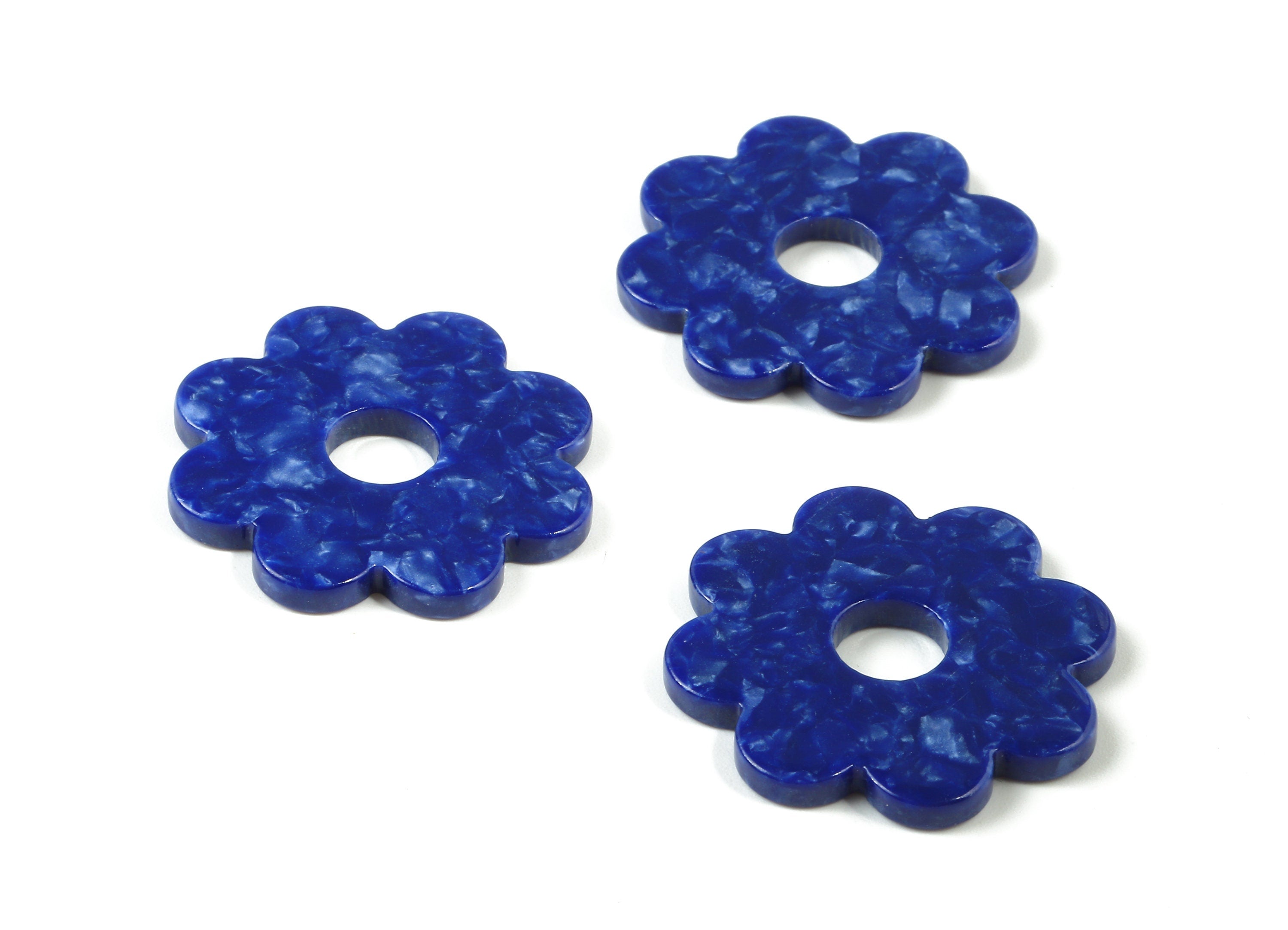 Acetate Flower Charms - Flower Earrings and Pendant - Earring Findings - Jewelry Supplys - Color Code: A408 - 28.8x28.8x2.61mm - AC1753-A408 - DOMEDBAZAAR