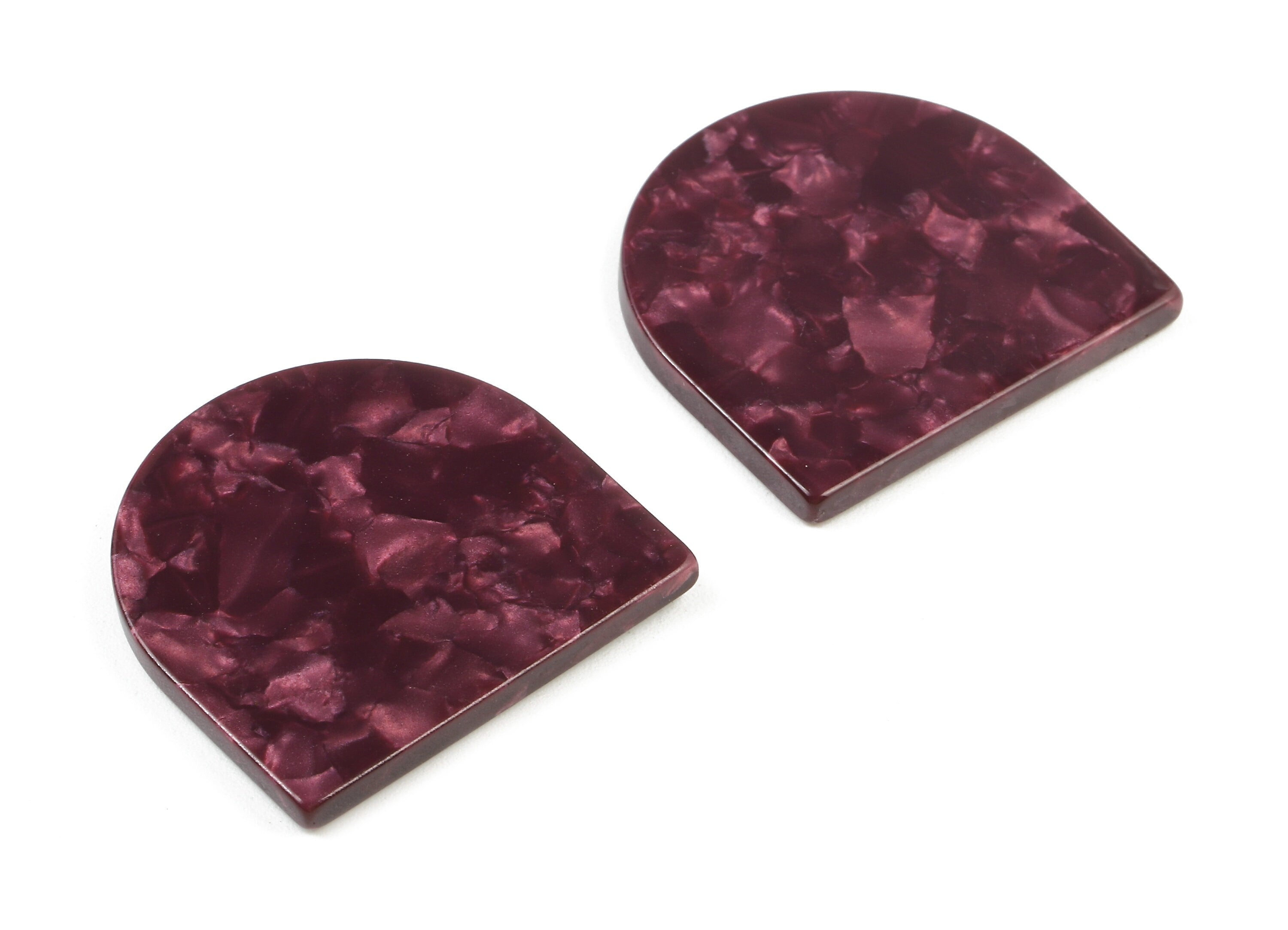 Acetate D Charms - D Earrings & Pendant - No Hole - Earring Findings - Jewelry Supplies - Color Code:A407 - 27.49x26.42x2.61mm - AC1747-A407 - DOMEDBAZAAR