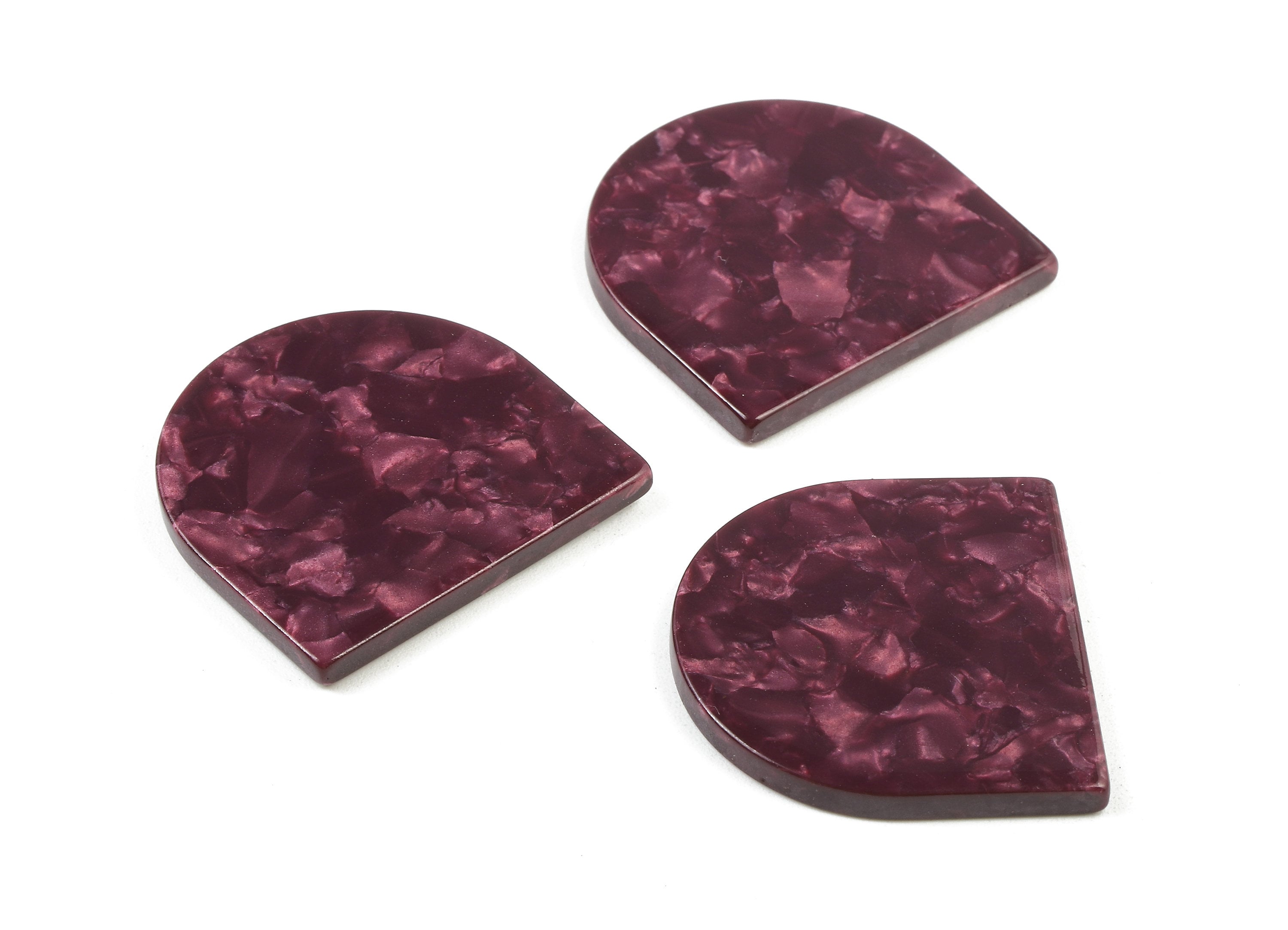 Acetate D Charms - D Earrings & Pendant - No Hole - Earring Findings - Jewelry Supplies - Color Code:A407 - 27.49x26.42x2.61mm - AC1747-A407 - DOMEDBAZAAR