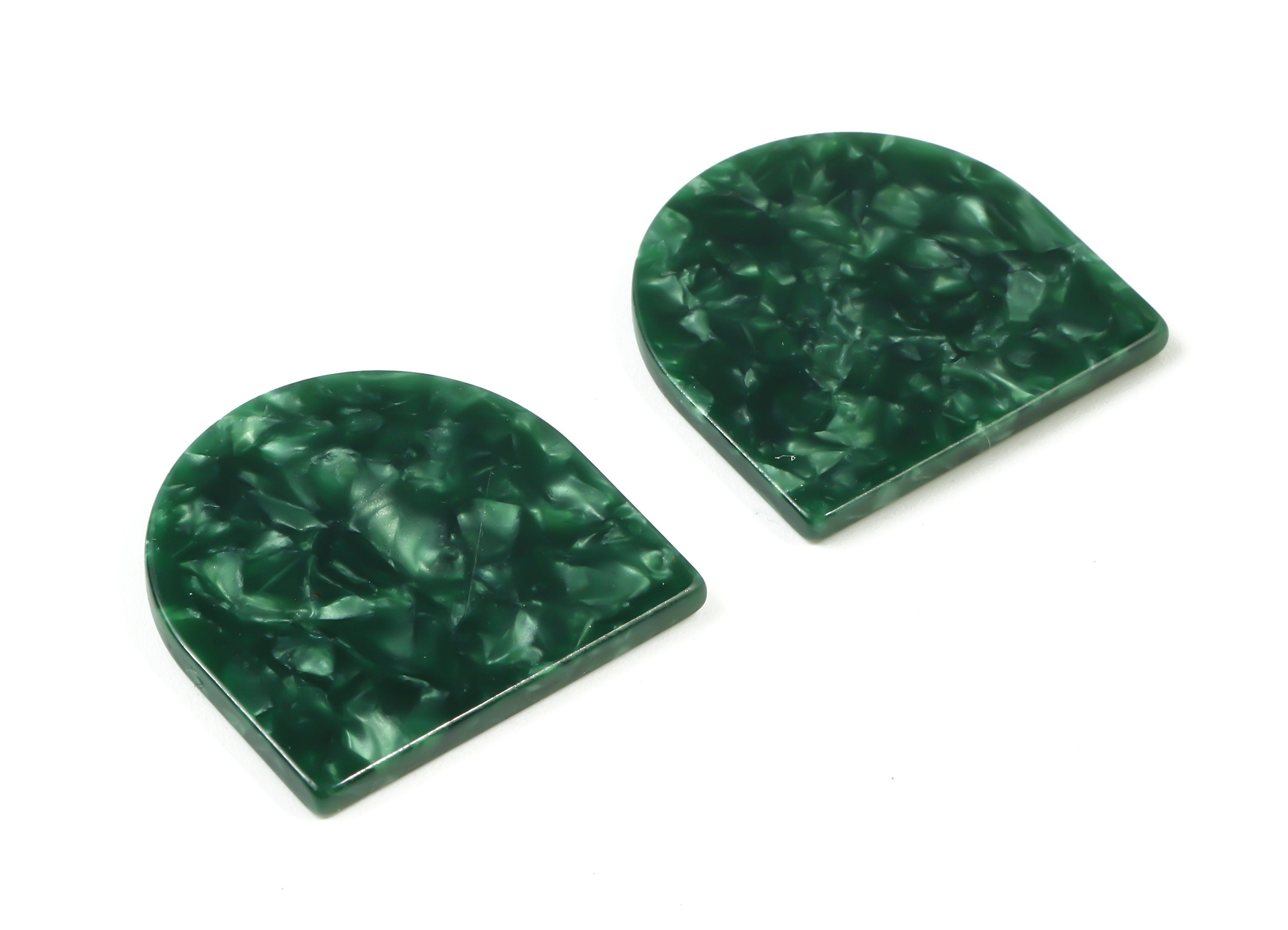 Acetate D Charms - D Earrings & Pendant - No Hole - Earring Findings - Jewelry Supplies - Color Code:A404 - 27.49x26.42x2.61mm - AC1747-A404 - DOMEDBAZAAR