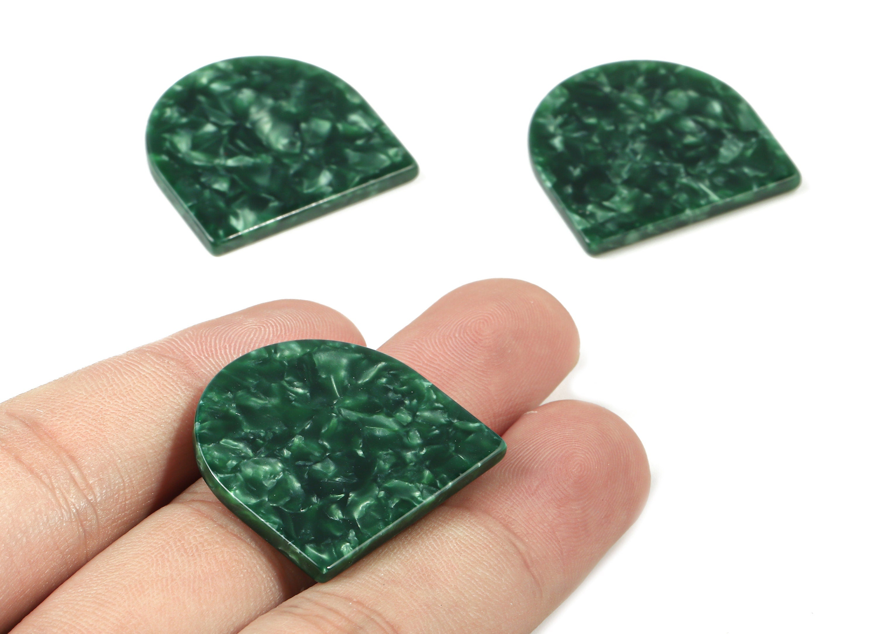 Acetate D Charms - D Earrings & Pendant - No Hole - Earring Findings - Jewelry Supplies - Color Code:A404 - 27.49x26.42x2.61mm - AC1747-A404 - DOMEDBAZAAR
