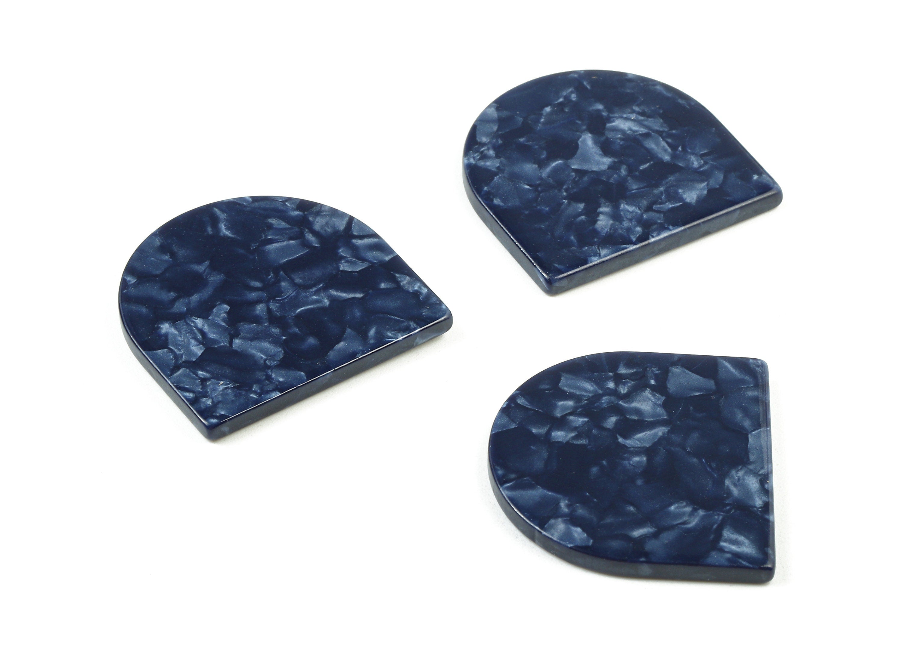 Acetate D Charms - D Earrings & Pendant - No Hole - Earring Findings - Jewelry Supplies - Color Code:A406 - 27.49x26.42x2.61mm - AC1747-A406 - DOMEDBAZAAR