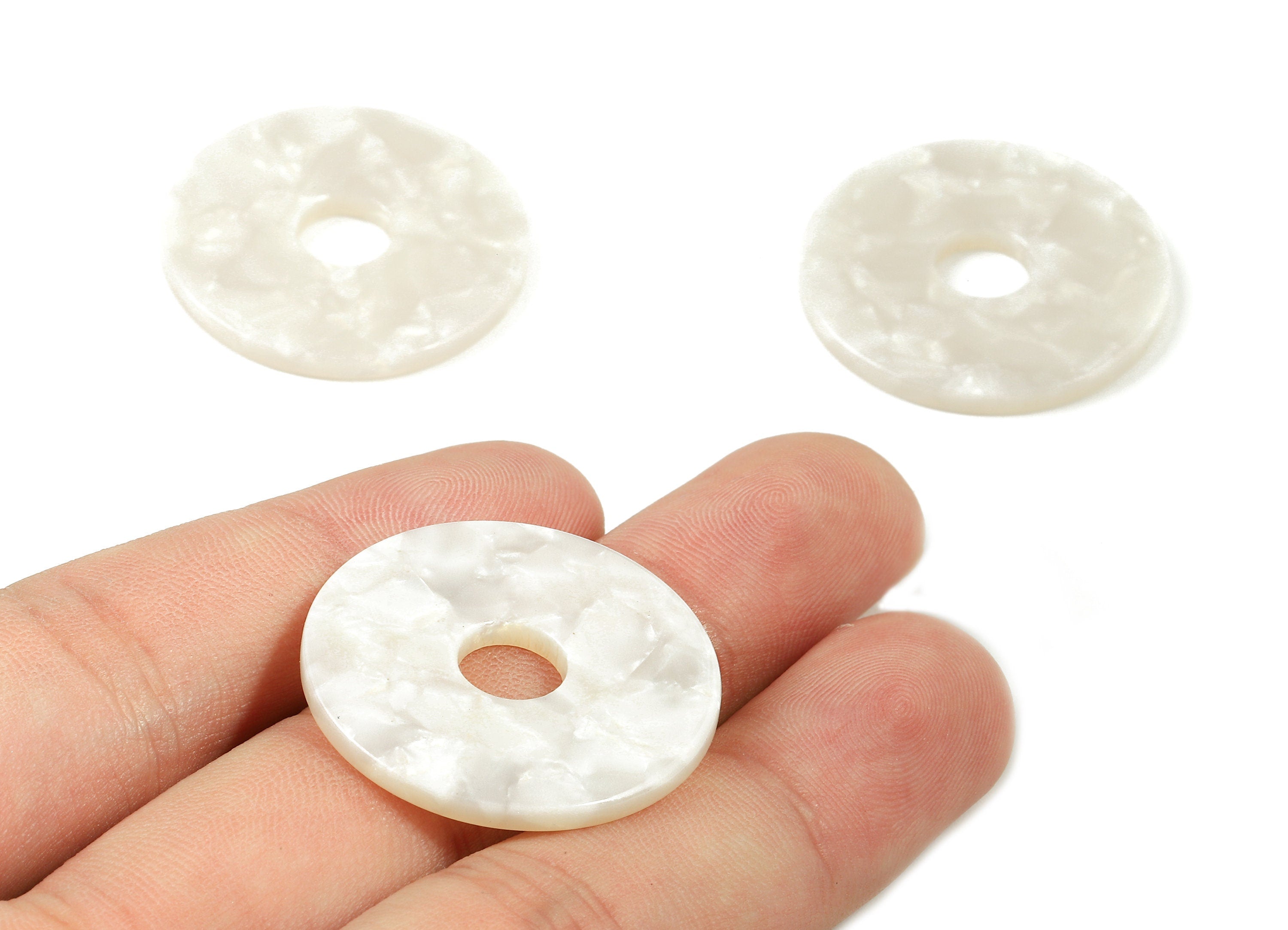 Acetate Circle Charms - Circle Earrings & Pendant - Earring Findings - Jewelry Supplies - Color Code: A12 - 29.56x29.56x2.63mm - AC1754-A12 - DOMEDBAZAAR