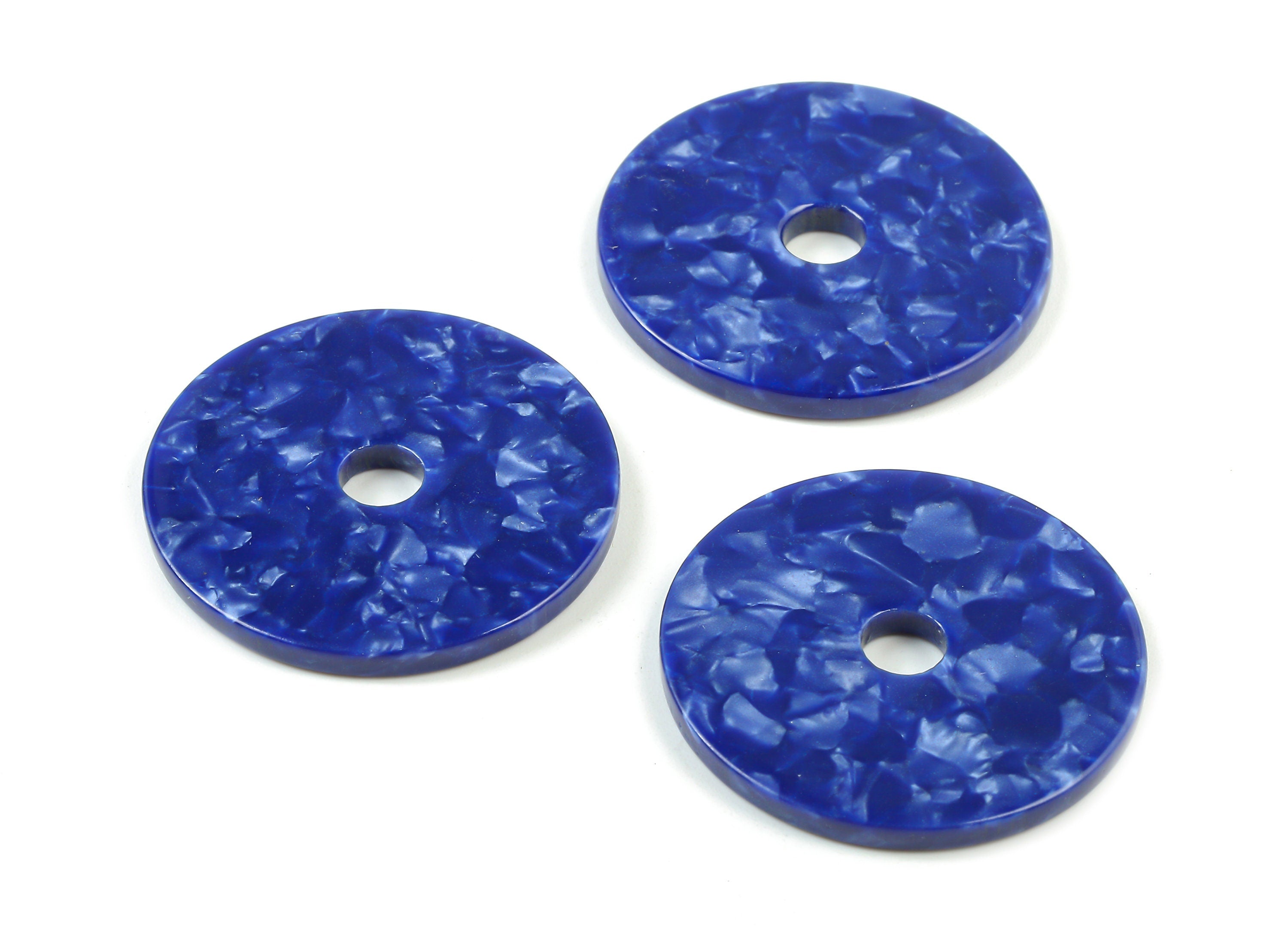 Acetate Round Charms - Circle Earring & Pendant - Earring Findings - Jewelry Supplies - Color Code: A408 - 30.49x30.49x2.6mm - AC1748-A408 - DOMEDBAZAAR
