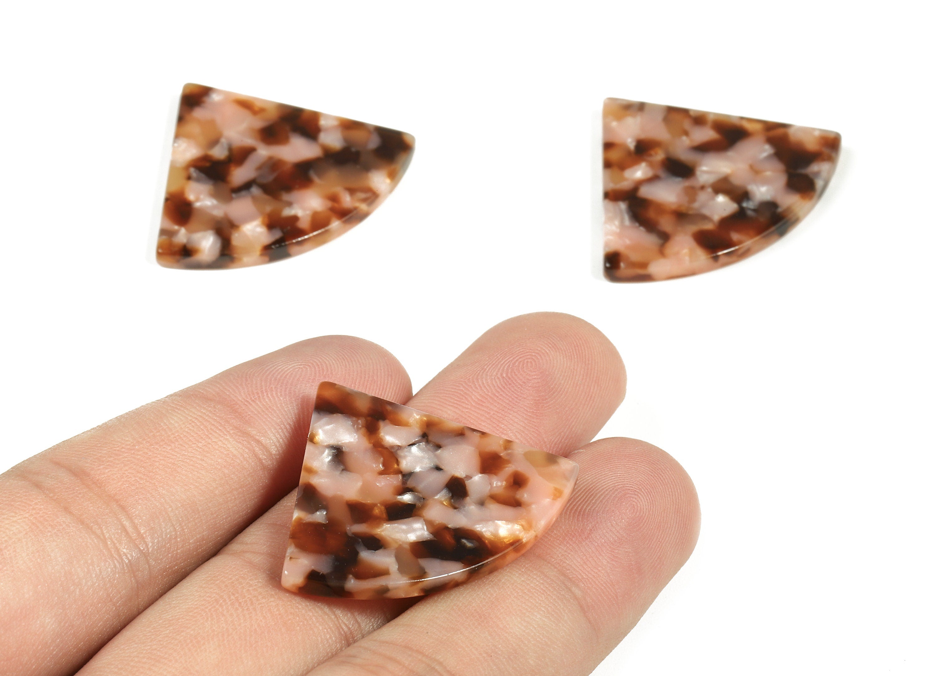 Acetate Pizza Charms - Pizza Earring & Pendant - Earring Findings - No Hole - Color Code: A405 - 34.71x28.41x2.62mm - AC1749-A405 - DOMEDBAZAAR