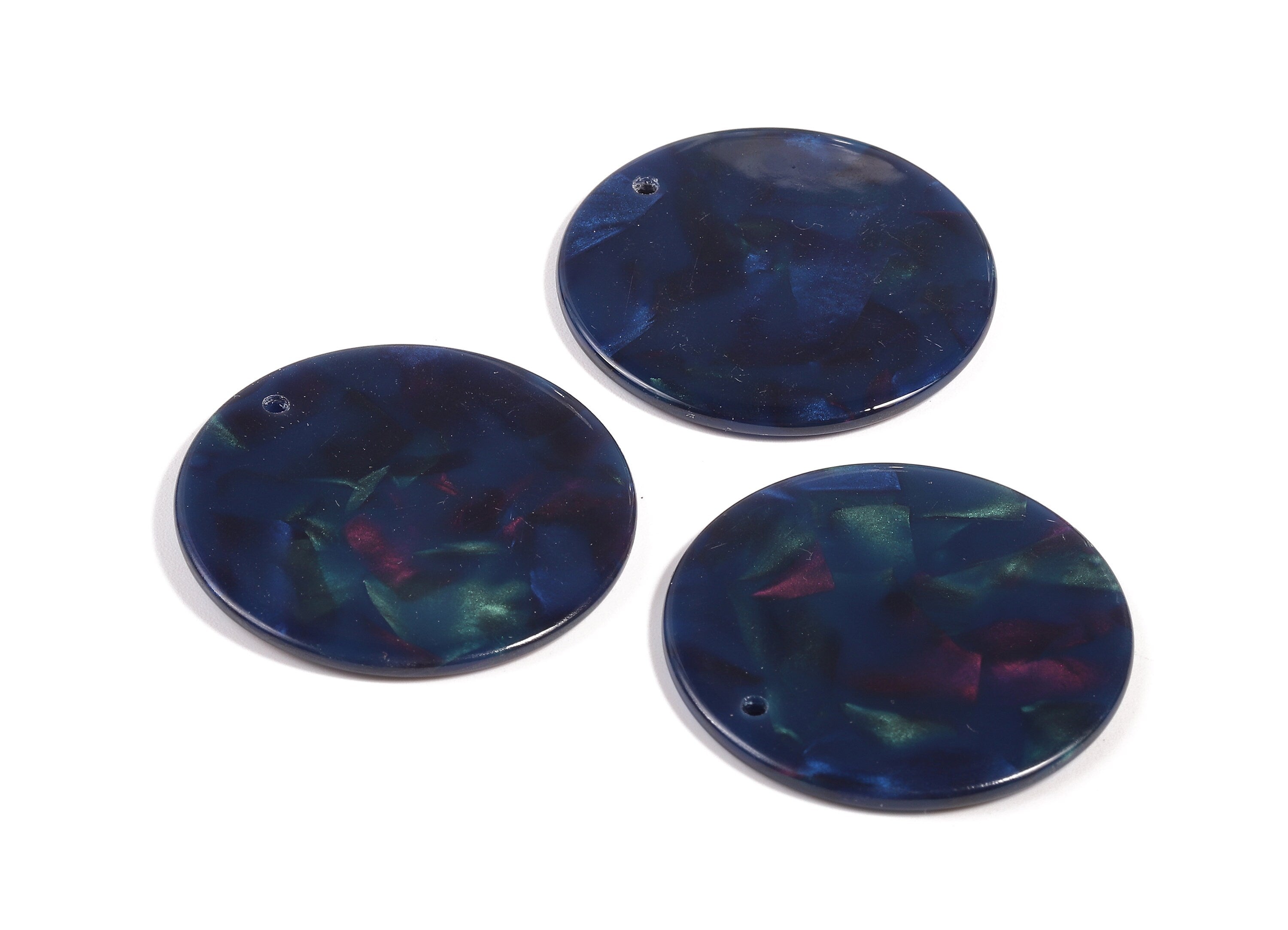 Acetate Round Charms - Coin Earrings and Pendant - Earring Findings - Jewelry Supplys - Color Code: A391- 34.8x34.8x2.54mm - AC1135-A391 - DOMEDBAZAAR