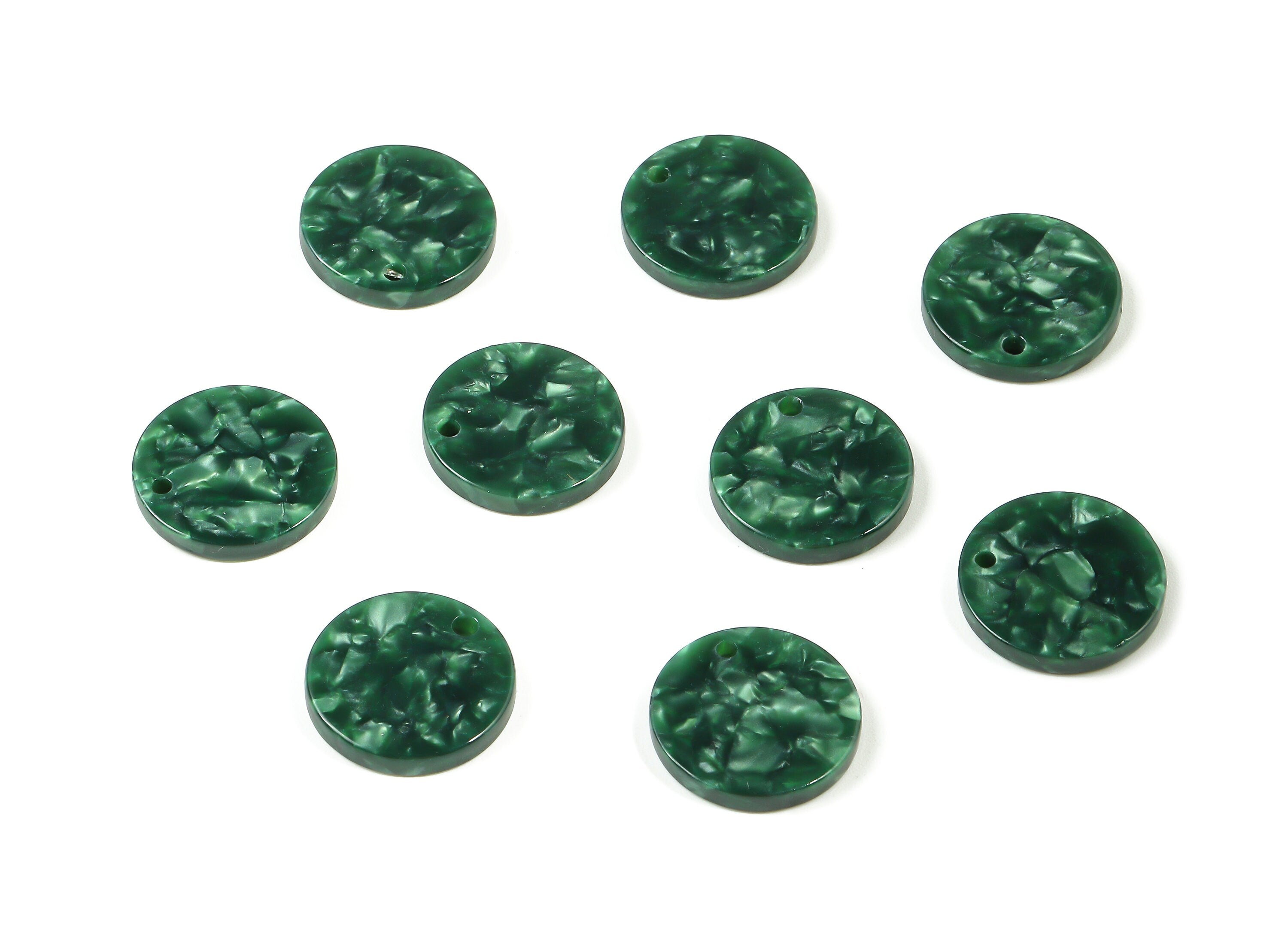 Acetate Round Charms - Round Earring and Pendant - Earring Findings - Jewelry Supplies - Color Code:A404 - 16.88x16.88x2.57mm - AC1609-A404 - DOMEDBAZAAR