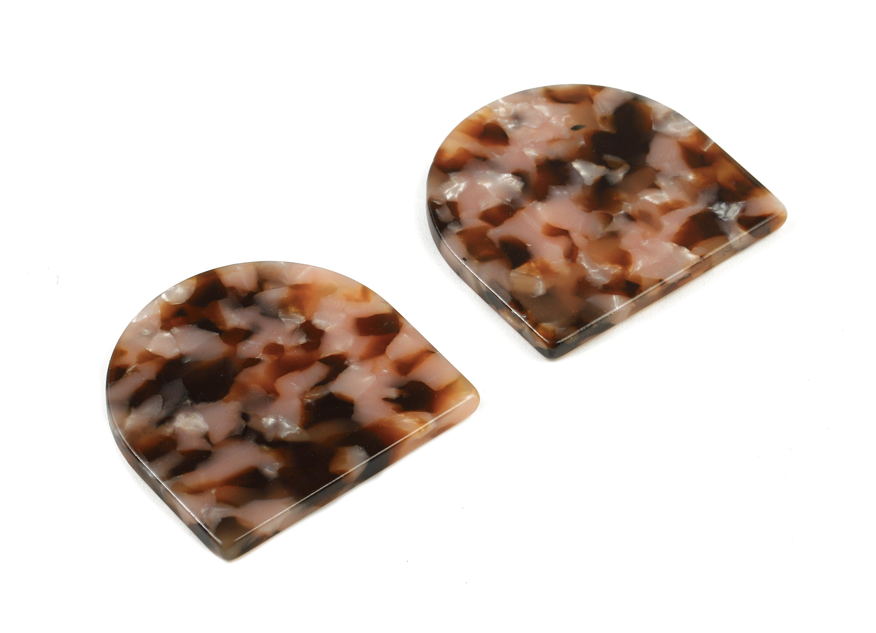 Acetate D Charms - D Earrings & Pendant - No Hole - Earring Findings - Jewelry Supplies - Color Code:A405 - 27.49x26.42x2.61mm - AC1747-A405 - DOMEDBAZAAR