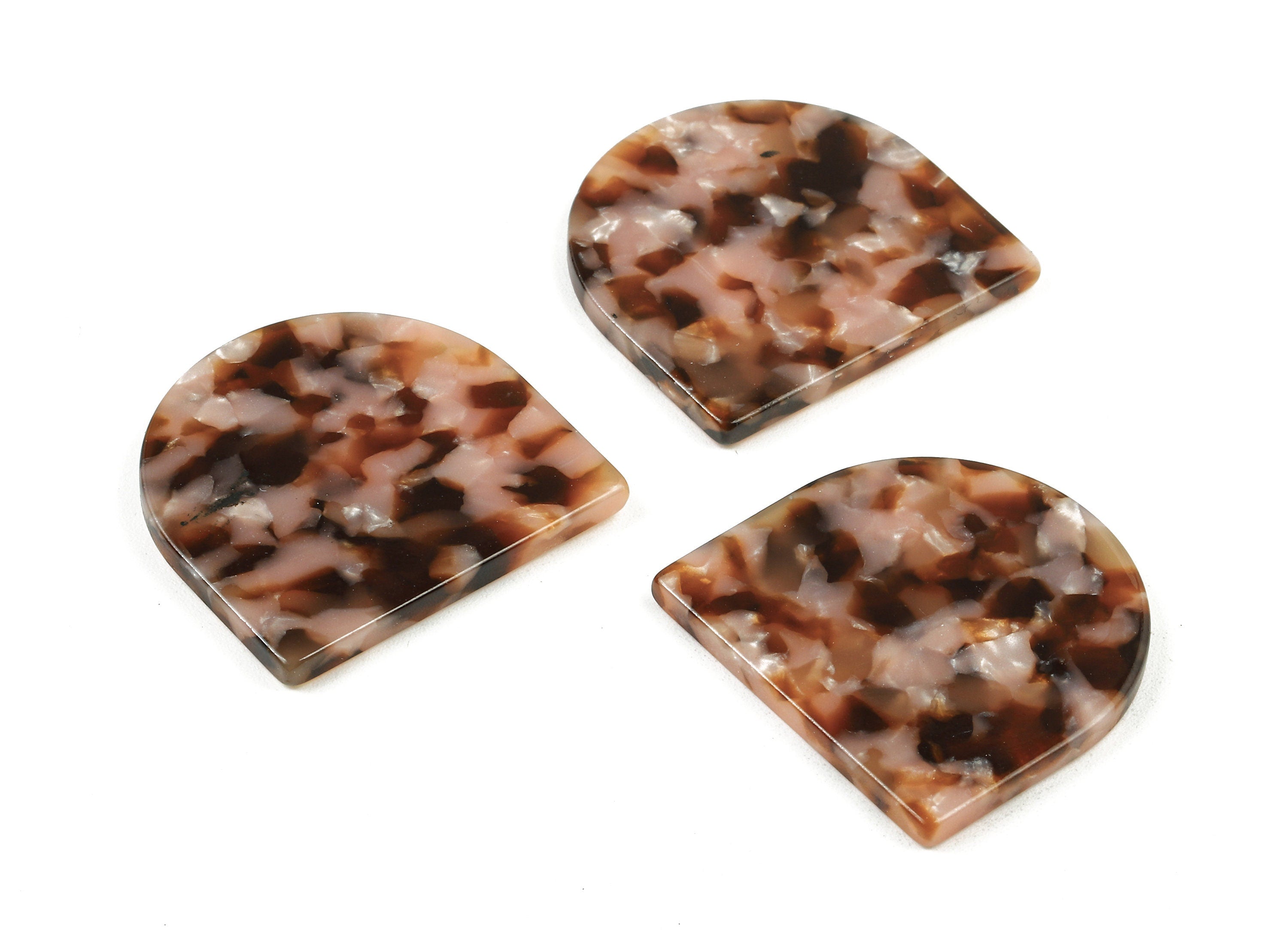 Acetate D Charms - D Earrings & Pendant - No Hole - Earring Findings - Jewelry Supplies - Color Code:A405 - 27.49x26.42x2.61mm - AC1747-A405 - DOMEDBAZAAR