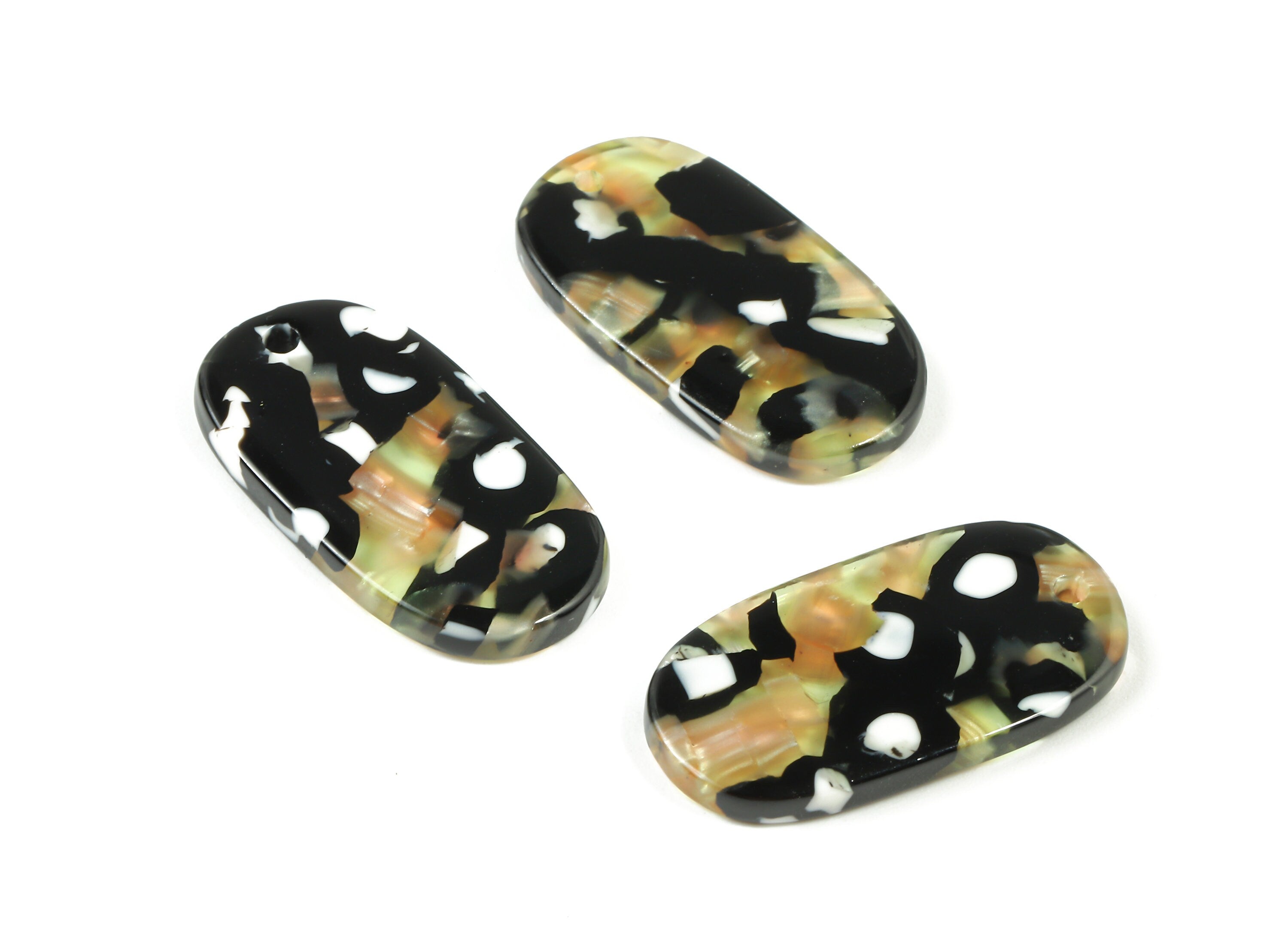 Acetate Oval Charms - Oval Earrings and Pendant - Earring Findings - Jewelry Supplys - Color Code:A193 - 26.38x14.11x2.63mm - AC1156-A193 - DOMEDBAZAAR