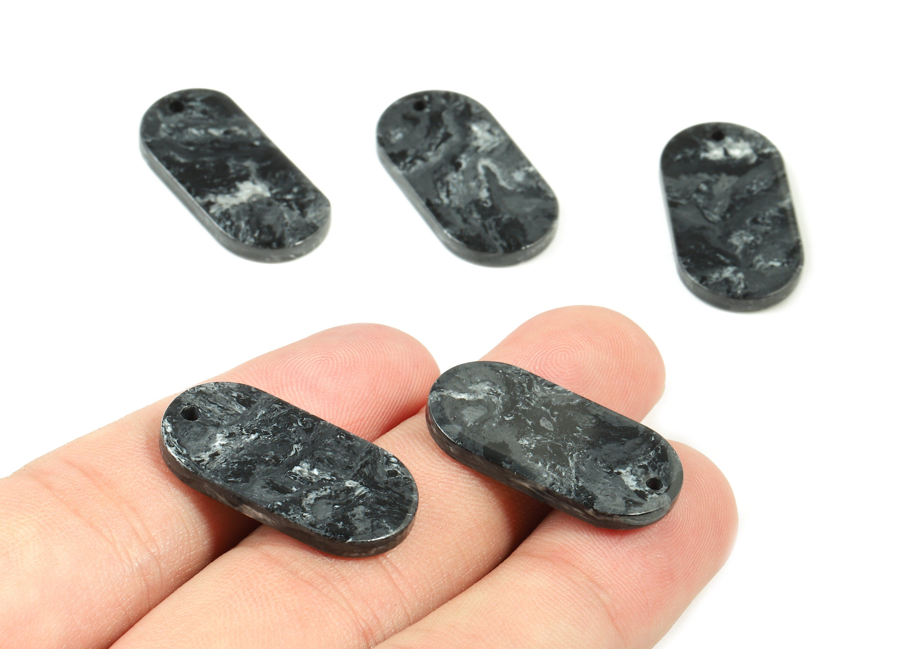 Acetate Oval Charms - Oval Earrings and Pendant - Earring Findings - Jewelry Supplys - Color Code: A366 - 26.38x14.11x2.63mm - AC1156-A366 - DOMEDBAZAAR