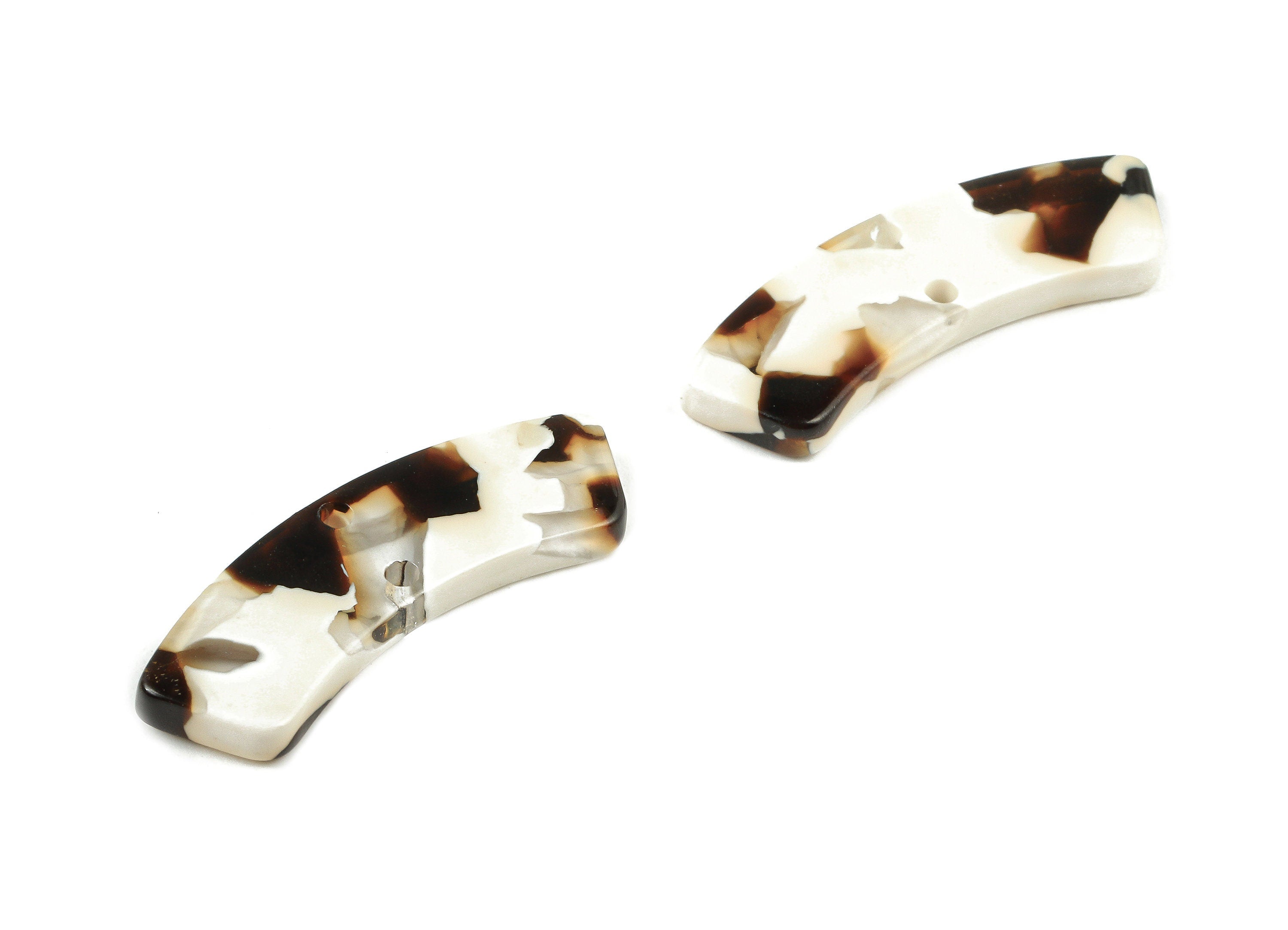 Acetate Connectors - Earrings and Necklace Connectors - bracelet Connectors - 2 Holes - Color Code: A257 - 27.91x8.04x2.63mm - AC1557-A257 - DOMEDBAZAAR