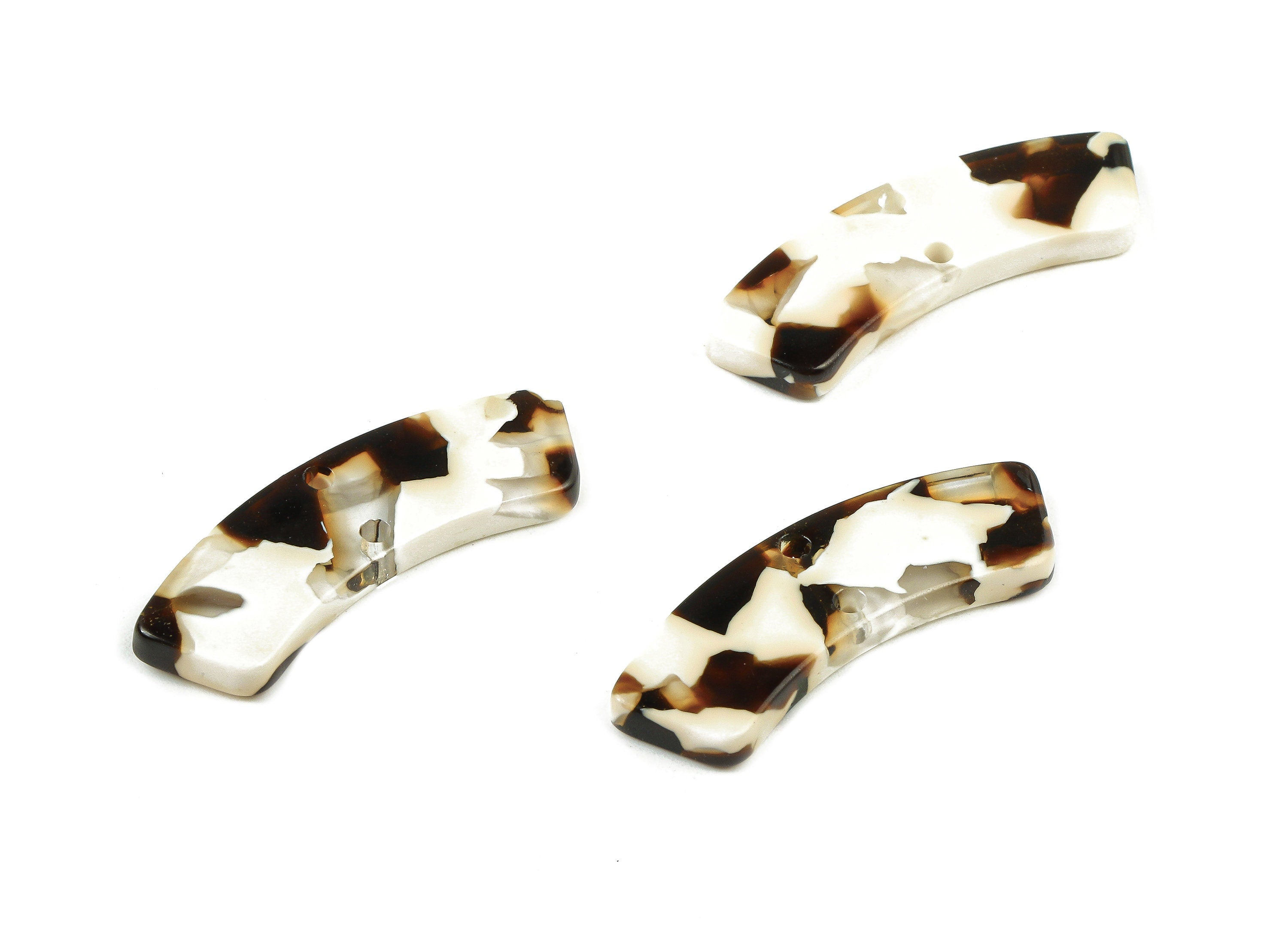 Acetate Connectors - Earrings and Necklace Connectors - bracelet Connectors - 2 Holes - Color Code: A257 - 27.91x8.04x2.63mm - AC1557-A257 - DOMEDBAZAAR