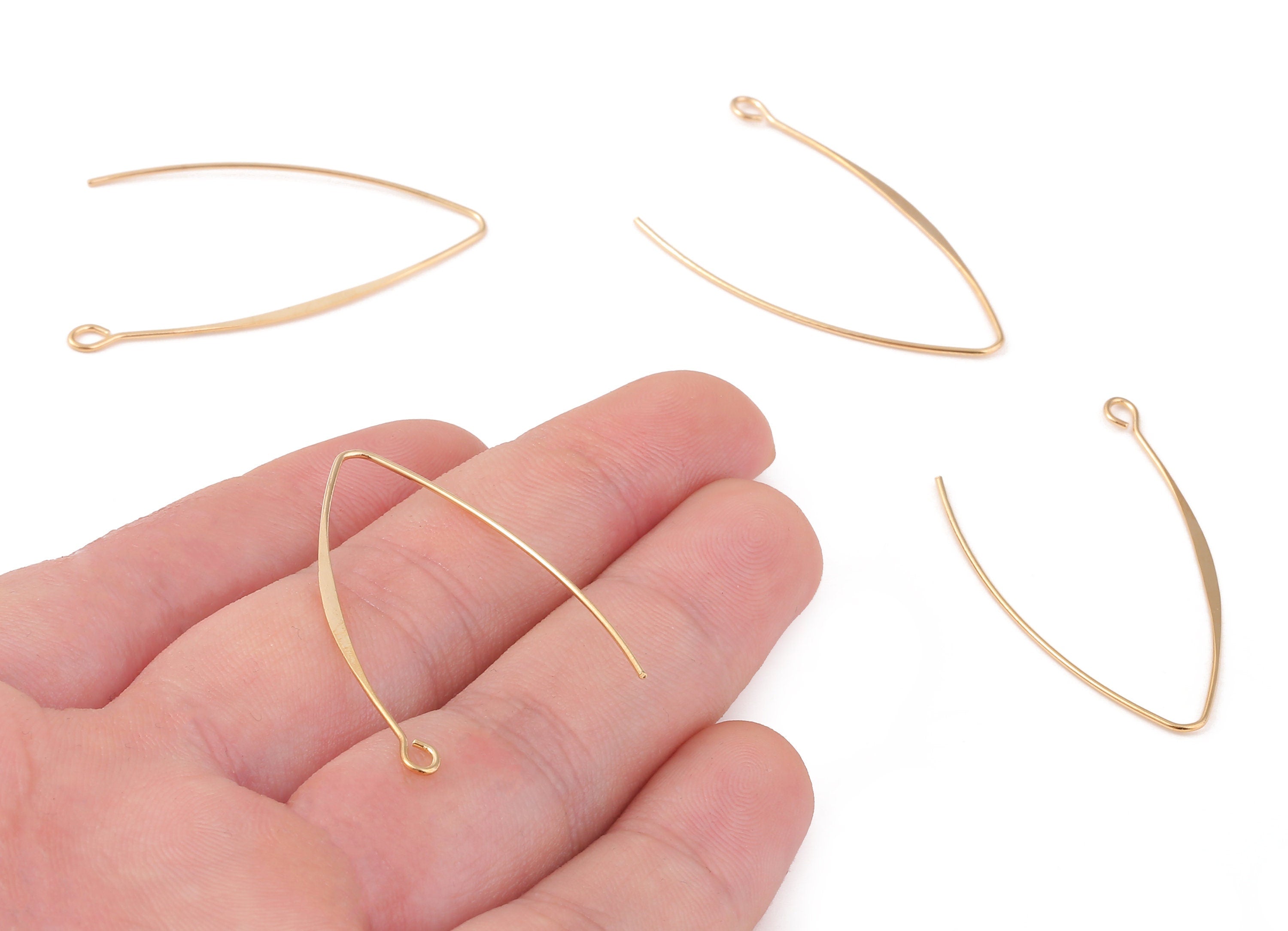 Brass Earring Wire Post - Brass Earring Wire Stud - 18K Real Gold Plated Brass Stud - Jewelry Supplies - 42.41x0.74mm - RGP1230 - DOMEDBAZAAR