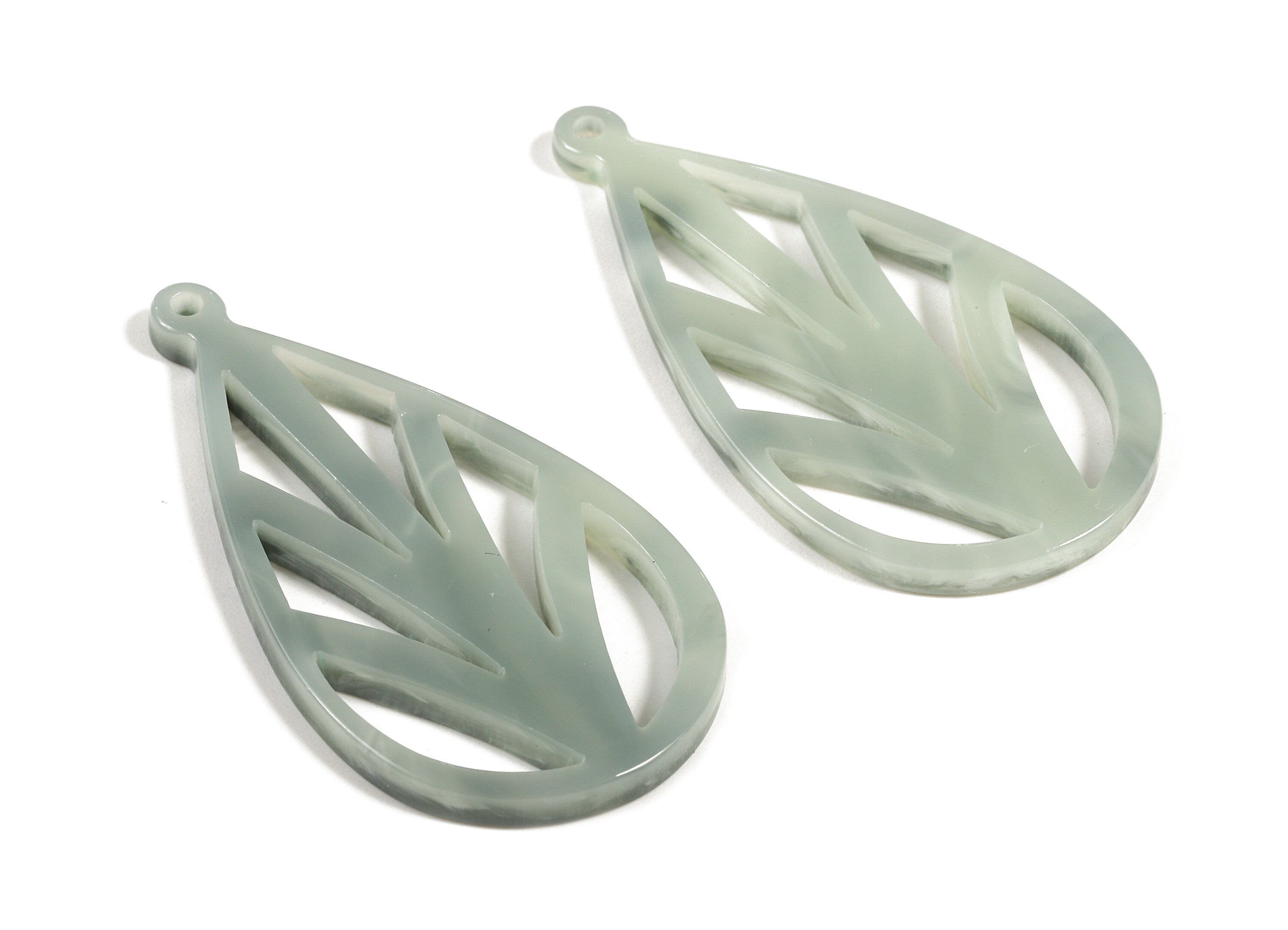 Acetate Drop Charms - Drop Earring and Pendant - Earring Findings - Jewelry Supplies - Color Code:A380 - 45.91x24.8x2.91mm - AC1723-A380 - DOMEDBAZAAR