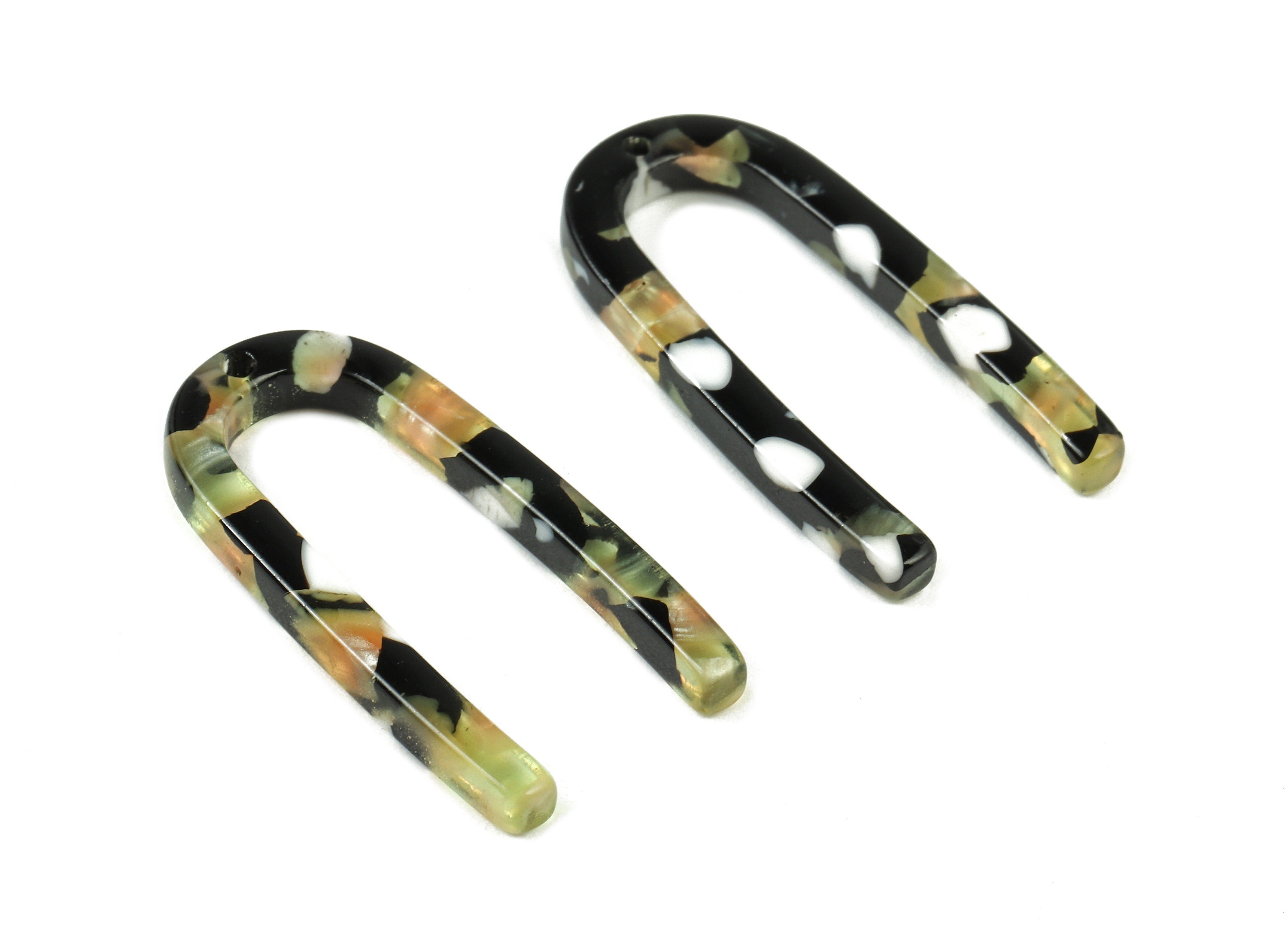 Acetate U Charms - U Earring and Pendant - Earring Findings - Jewelry Supplies - Color Code: A193 - 27x12.83x2.48mm - AC1756-A193 - DOMEDBAZAAR