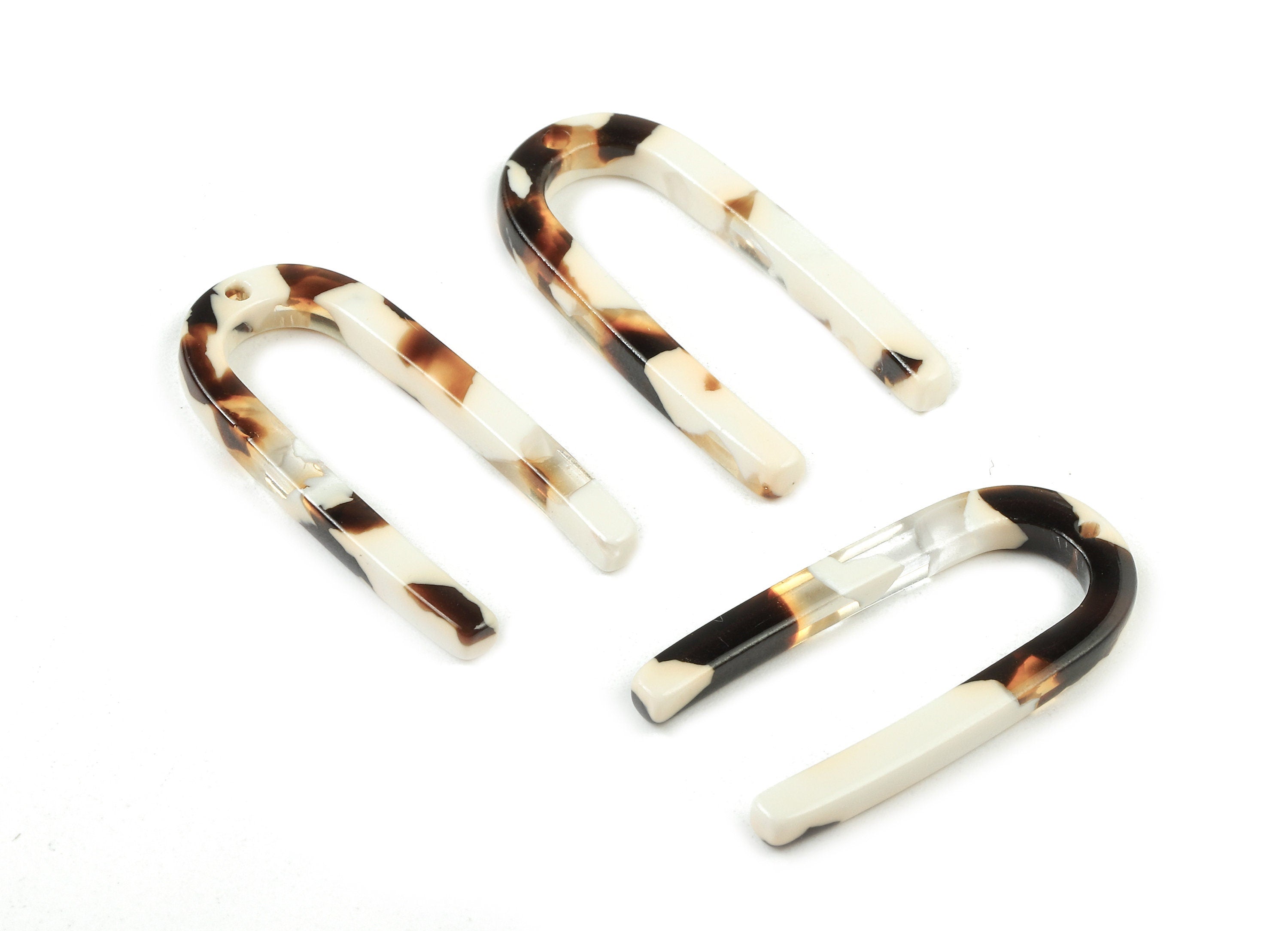 Acetate U Charms - U Earring and Pendant - Earring Findings - Jewelry Supplies - Color Code: A257 - 27x12.83x2.48mm - AC1756-A257 - DOMEDBAZAAR