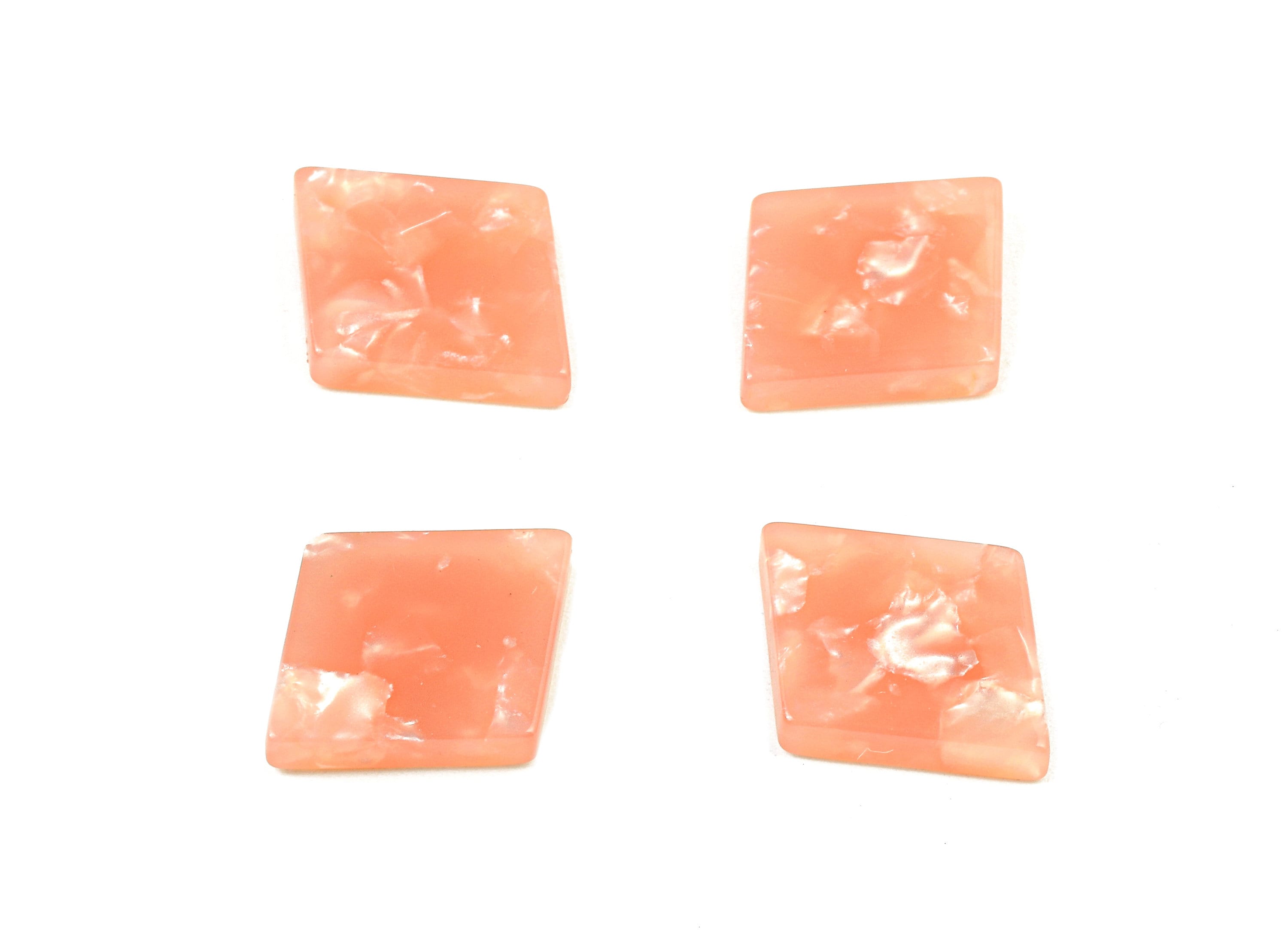 Acetate Rhombus Charms - Rhombus Earrings and Pendant - Jewelry Supplys - Color Code: A409 - 19.92x13.24x2.67mm - AC1750-A409 - DOMEDBAZAAR