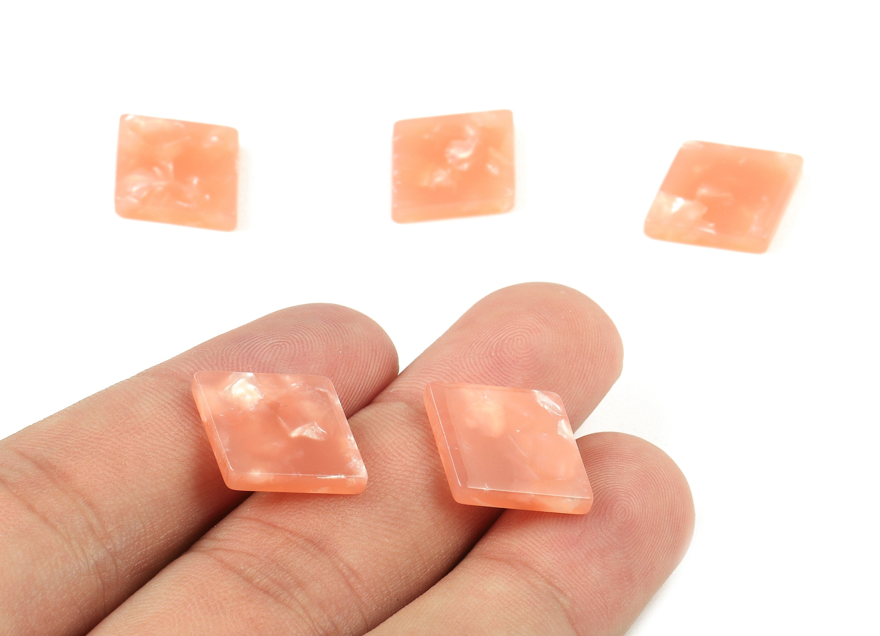 Acetate Rhombus Charms - Rhombus Earrings and Pendant - Jewelry Supplys - Color Code: A409 - 19.92x13.24x2.67mm - AC1750-A409 - DOMEDBAZAAR