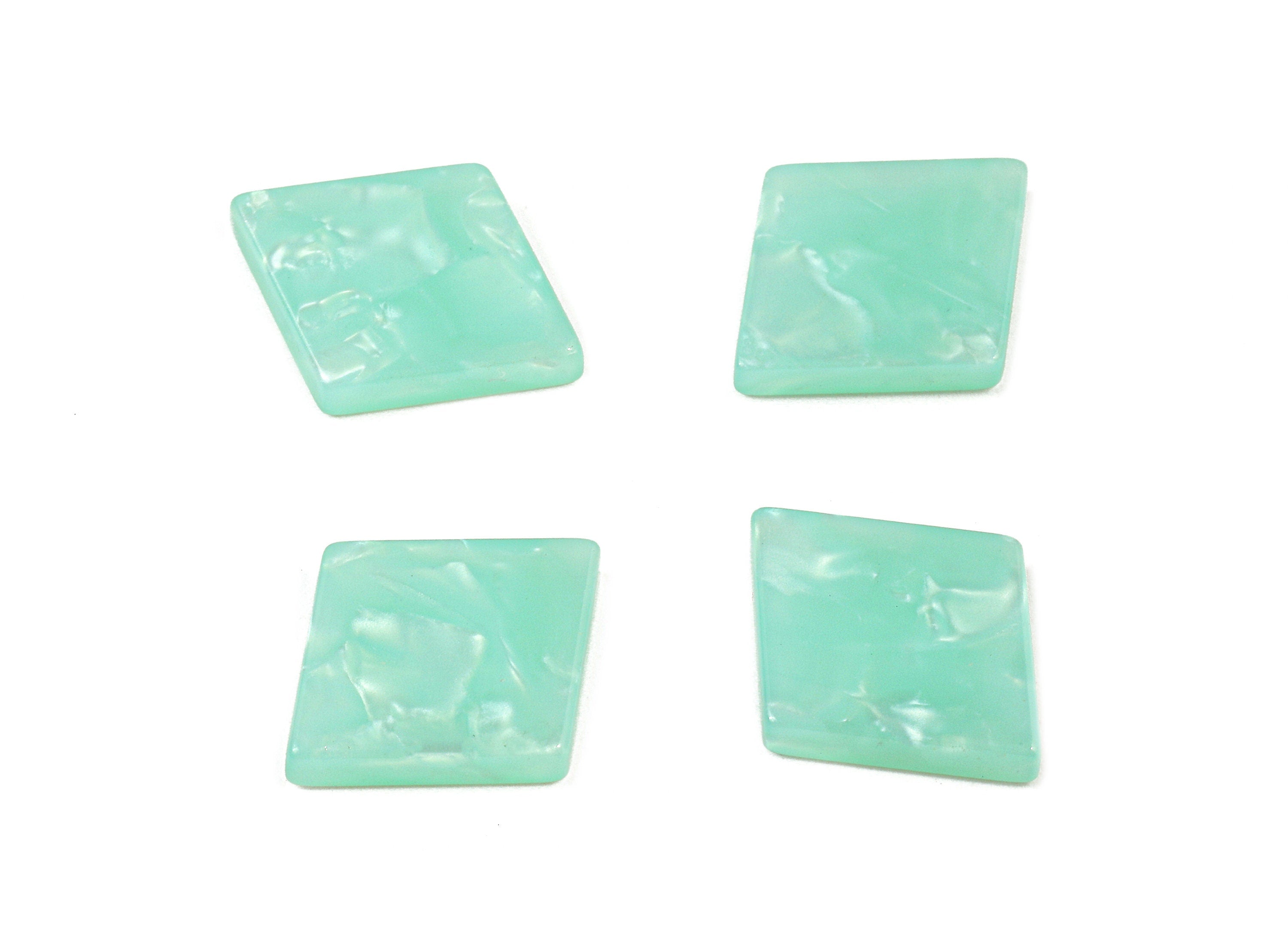 Acetate Rhombus Charms - Rhombus Earrings and Pendant - Jewelry Supplys - Color Code: A410 - 19.92x13.24x2.67mm - AC1750-A410 - DOMEDBAZAAR