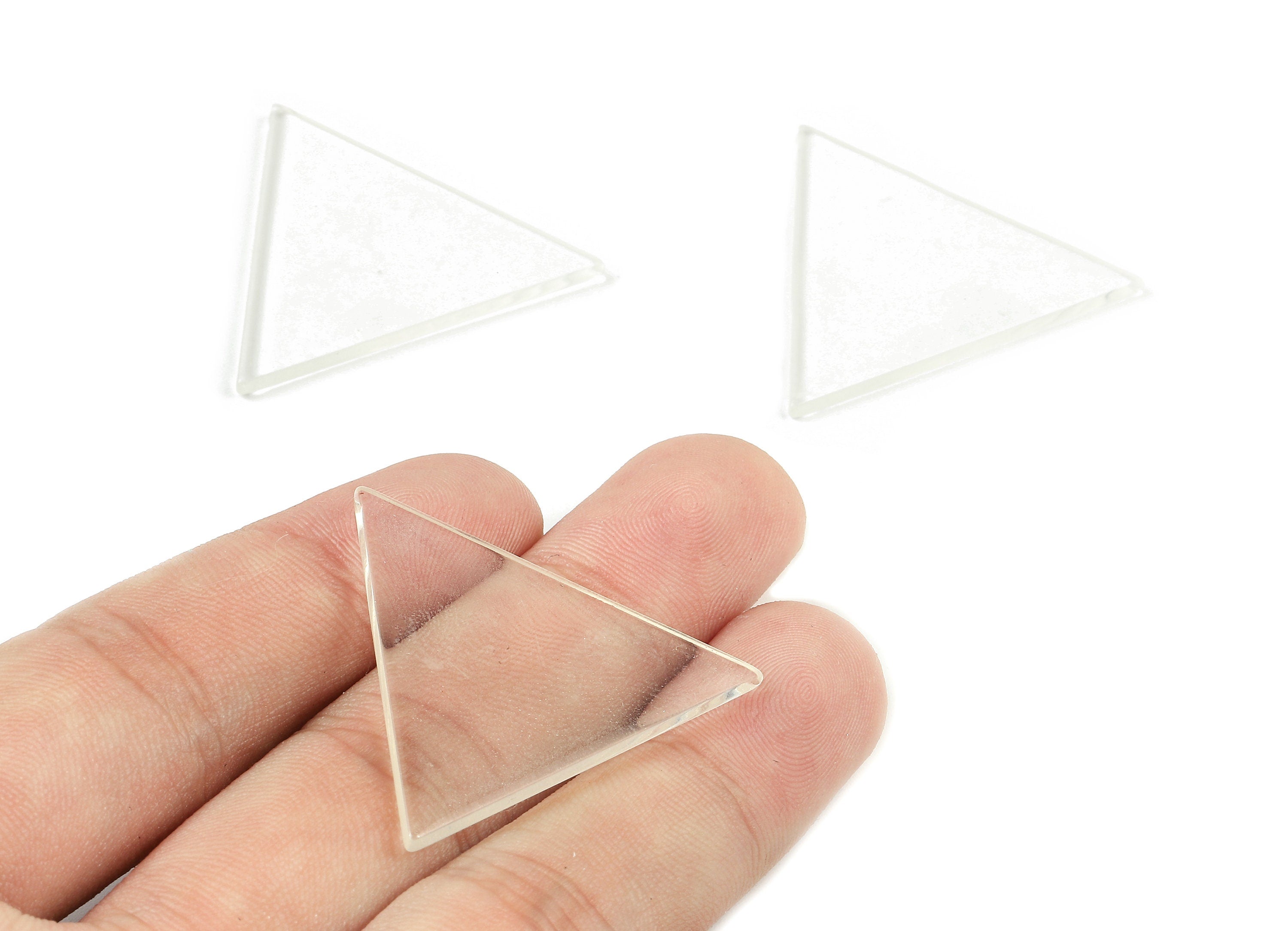 Acrylic Triangle Charms - Triangle Earrings and Pendant - Earring Findings - No Hole - Color Code: A63 - 32.59x32.59x2.07mm - AC1666-A63-0 - DOMEDBAZAAR