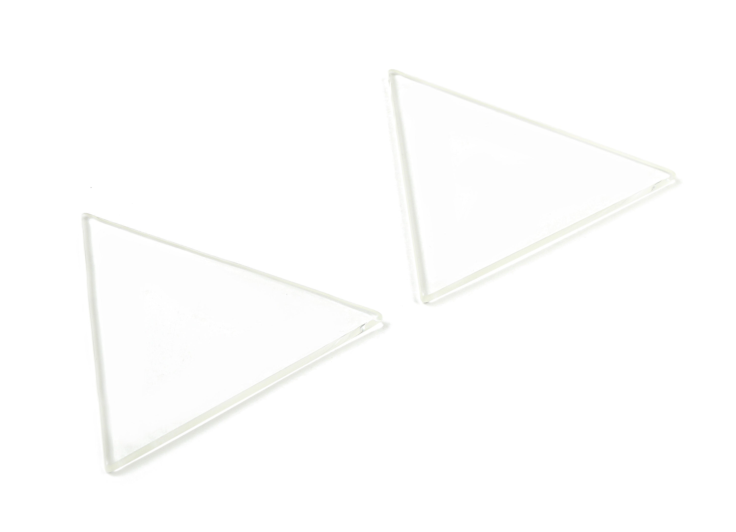Acrylic Triangle Charms  - Triangle Earrings and Pendant - Earring Findings - No Hole - Color Code:A63 - 43.39x43.39x2.18mm - AC1667-A63-0 - DOMEDBAZAAR